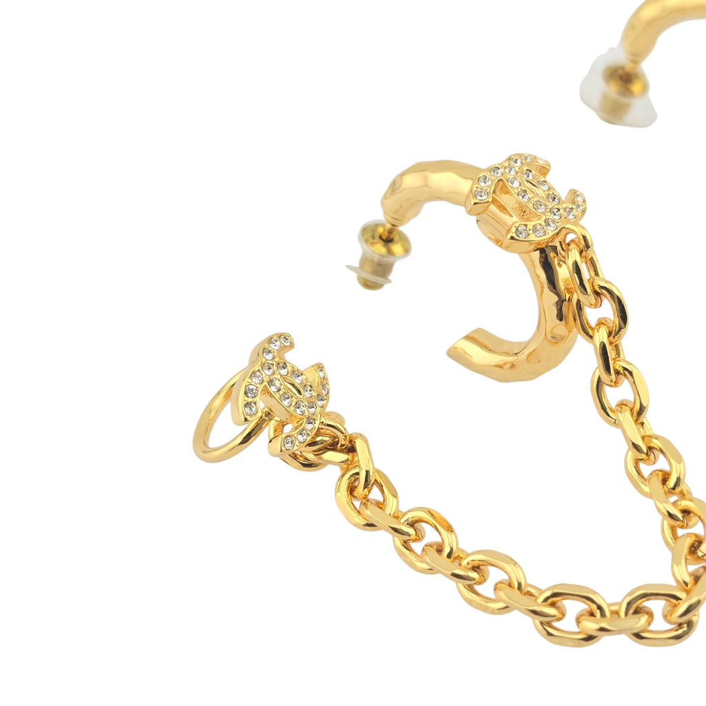 Chanel CC Gold Ear Clip Earrings 2022 CHANEL