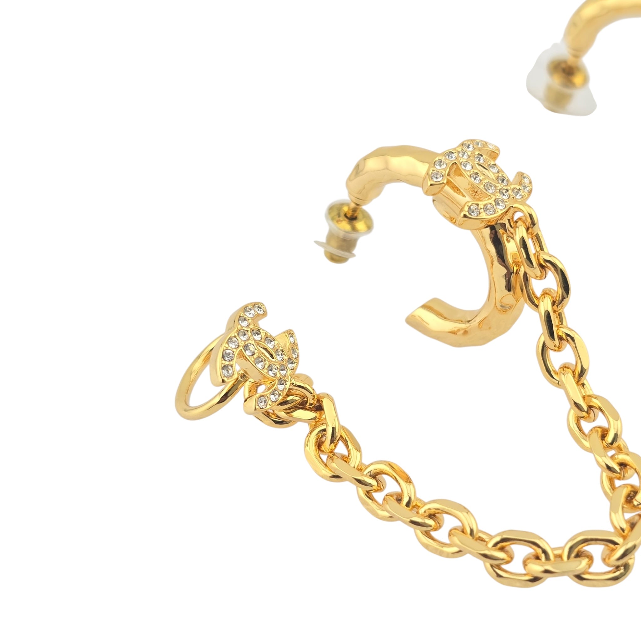 Chanel CC Gold Ear Clip Earrings 2022 CHANEL