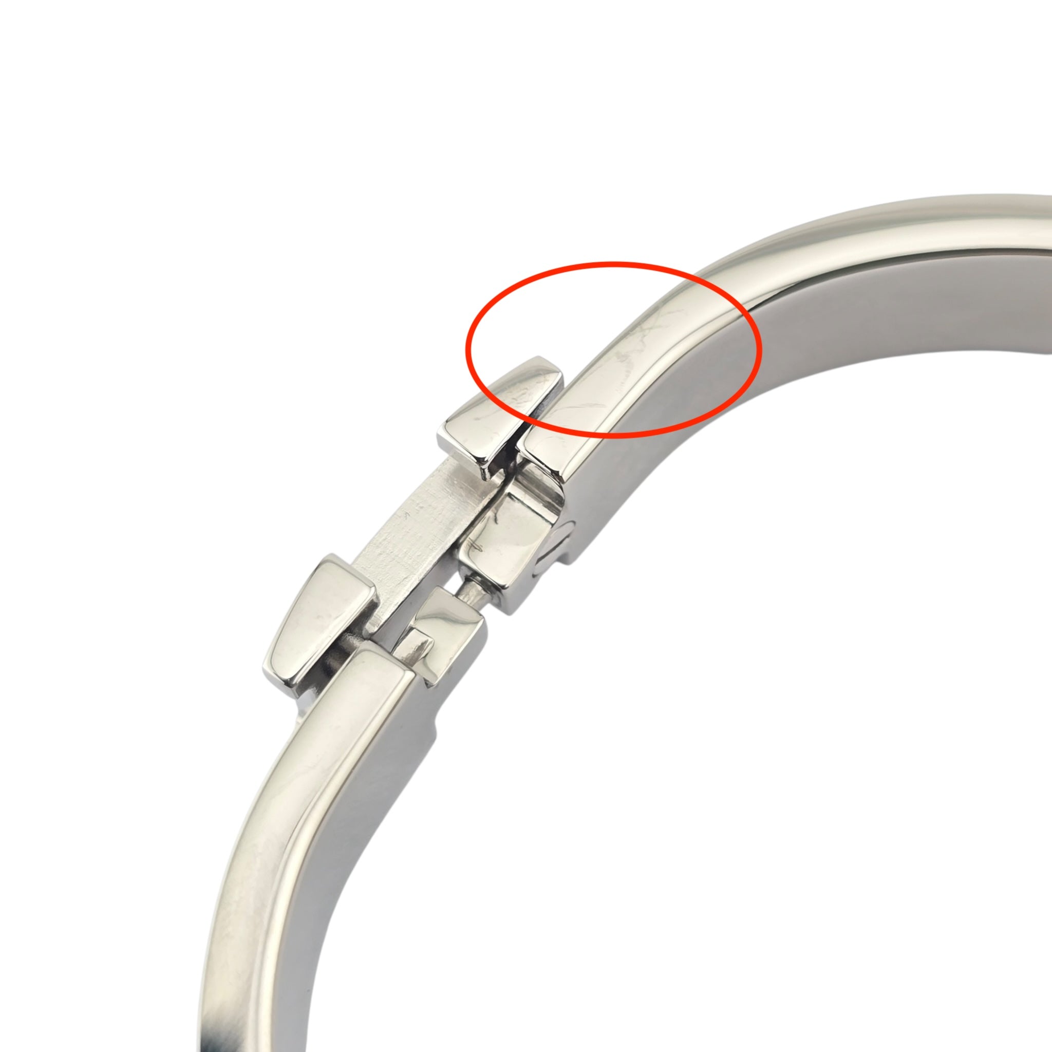 Hermes Clic H Bracelet Baby Blue Palladium GM