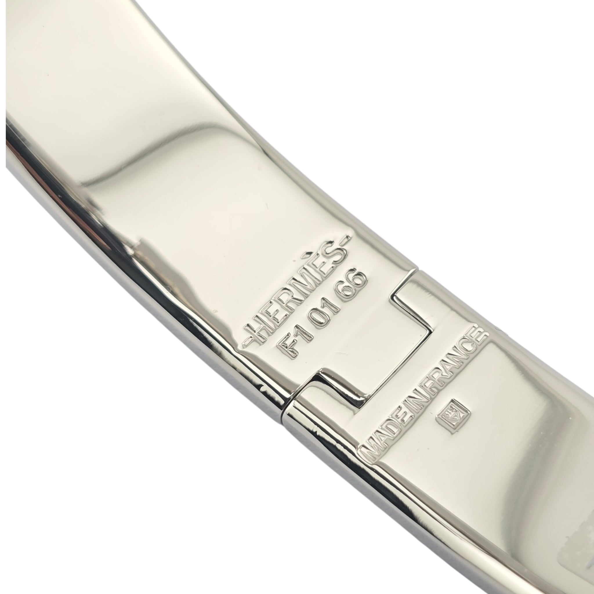 Hermes Clic H Bracelet Navy Blue Palladium GM