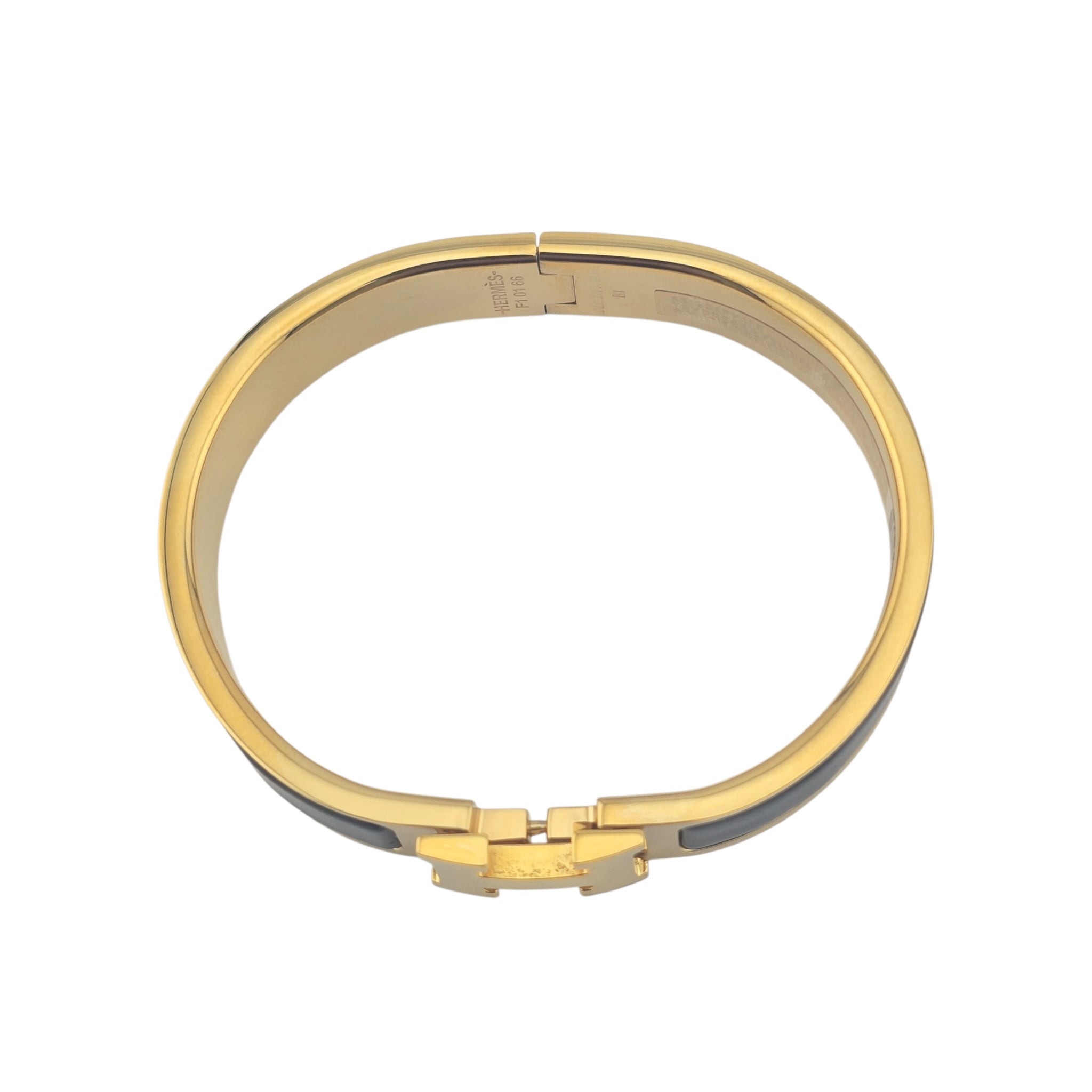 Hermes Clic H Bracelet Black Noir Gold GM
