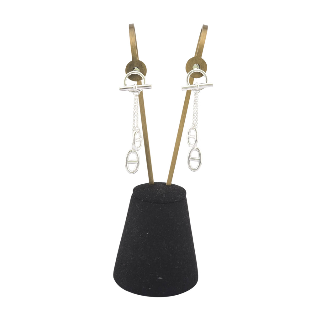Hermes Farandole Sterling Silver Medium Earrings