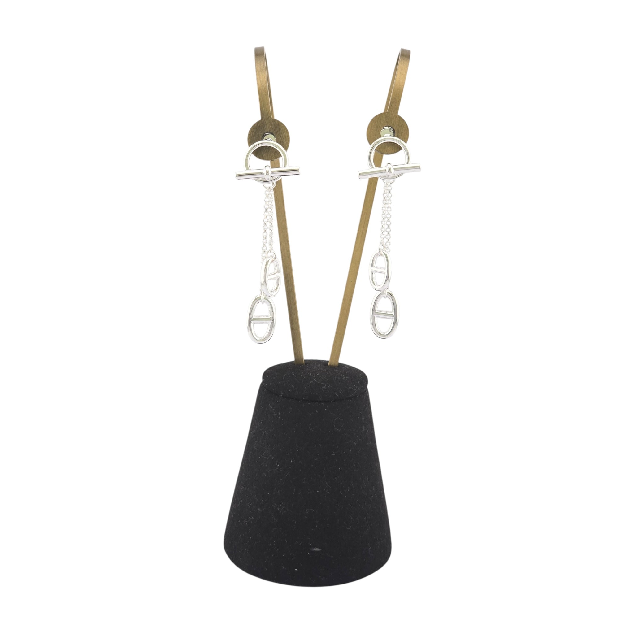 Hermes Farandole Sterling Silver Medium Earrings