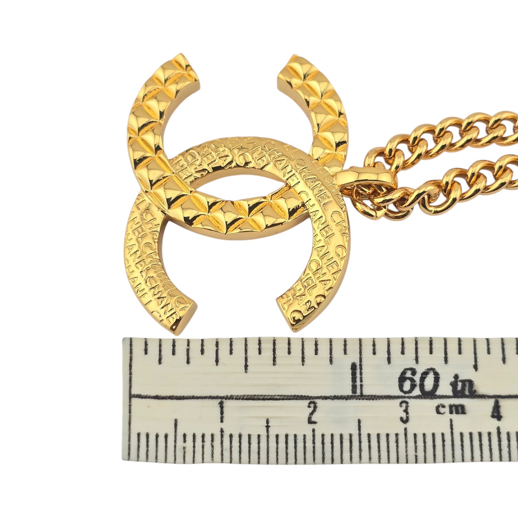 Chanel CC F24 Gold Pendant Necklace 2024 CHANEL