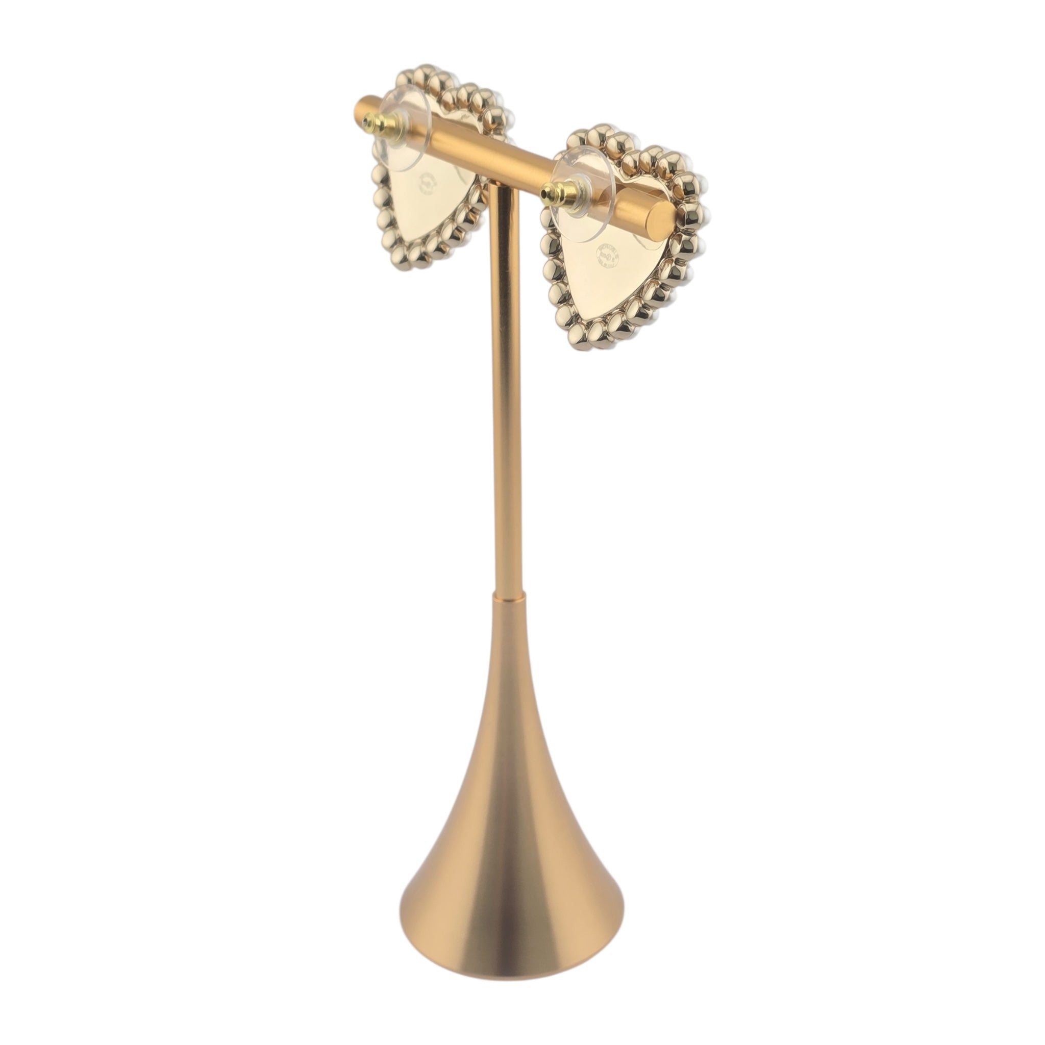 Chanel CC Black Gold Heart Faux Pearl Earrings 2025 CHANEL