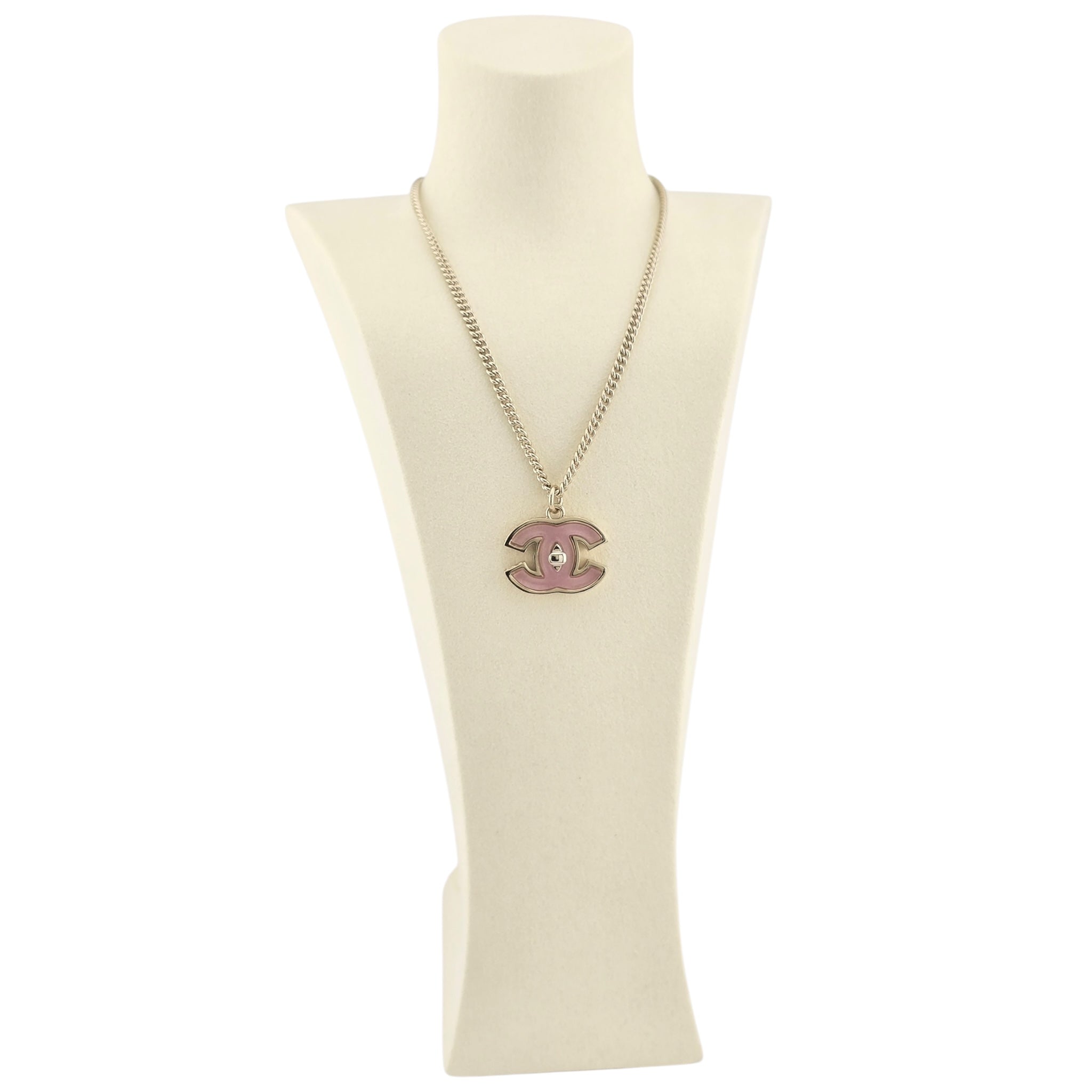 Chanel CC Gold Pink Resin Necklace 2025 CHANEL