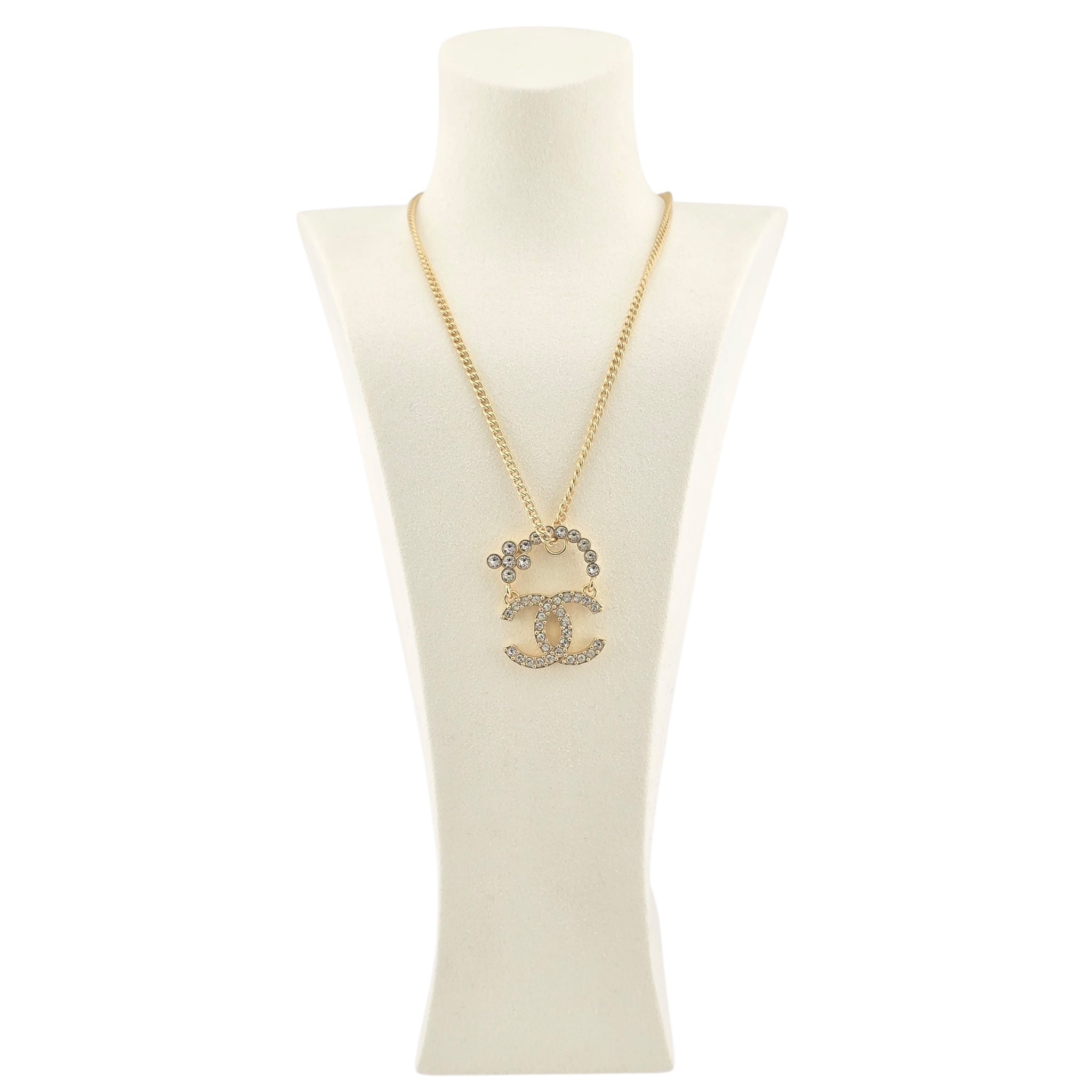 Chanel CC Gold Pendant Necklace 2023 CHANEL