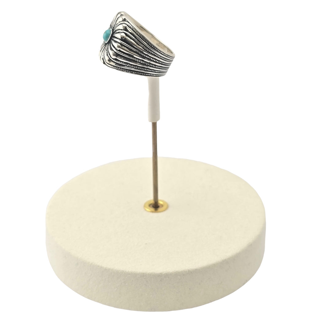 GUCCI Interlocking G Flower Sterling Silver Ring GUCCI