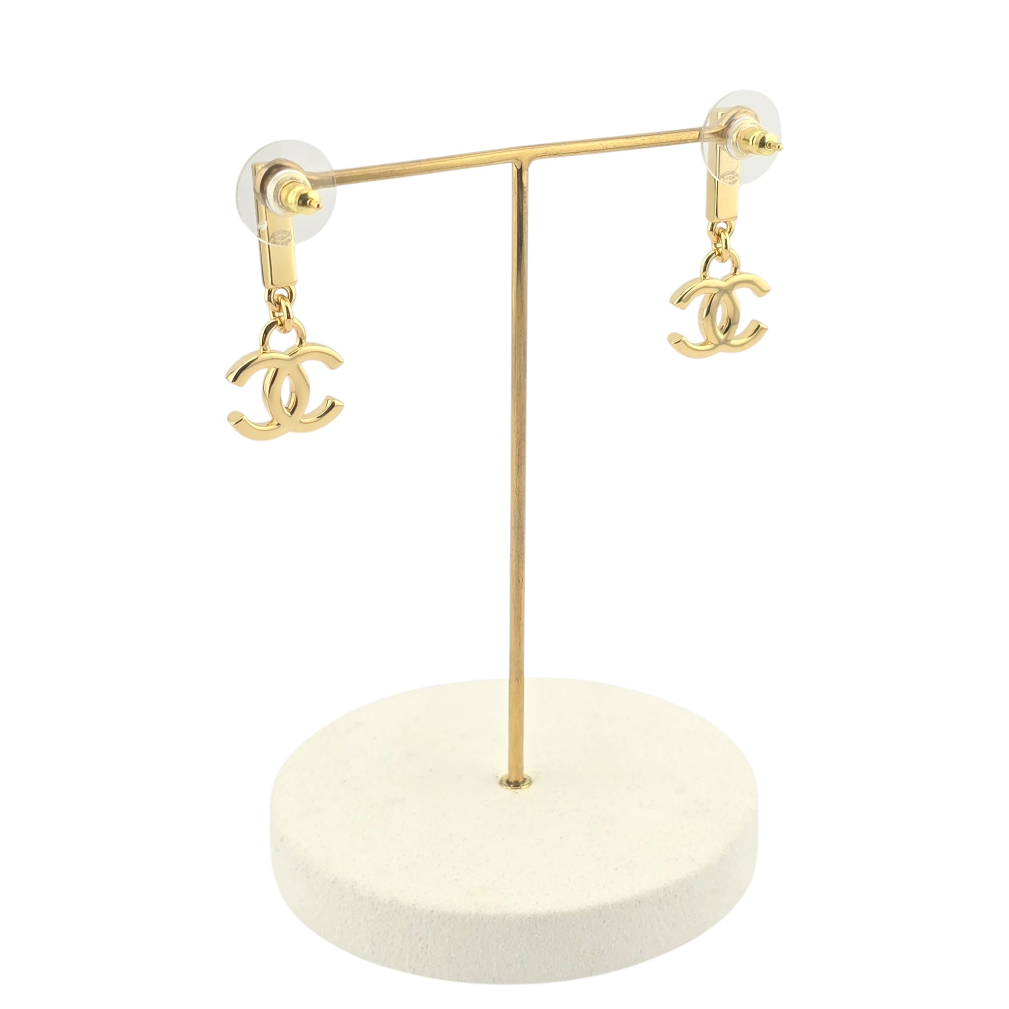 Chanel Gold Crystal Earrings 2024 CHANEL