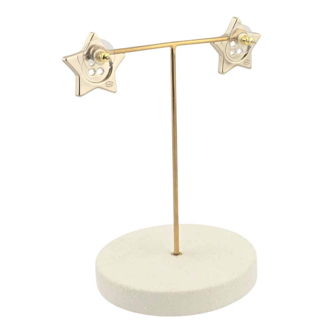 Chanel Logo Star Button Gold Earrings 2025 CHANEL