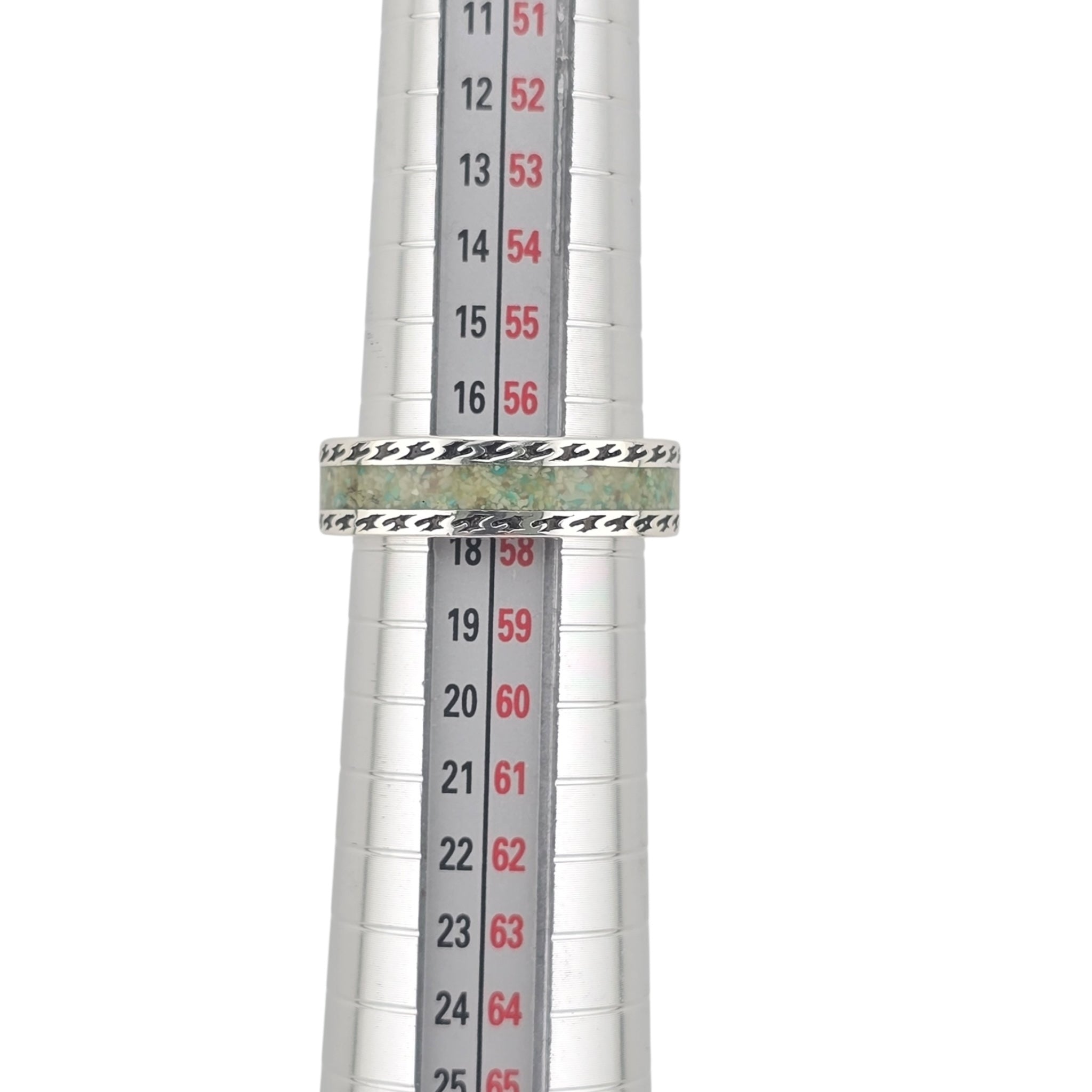 GUCCI Interlocking G Turquoise Enamel Sterling Silver Ring GUCCI