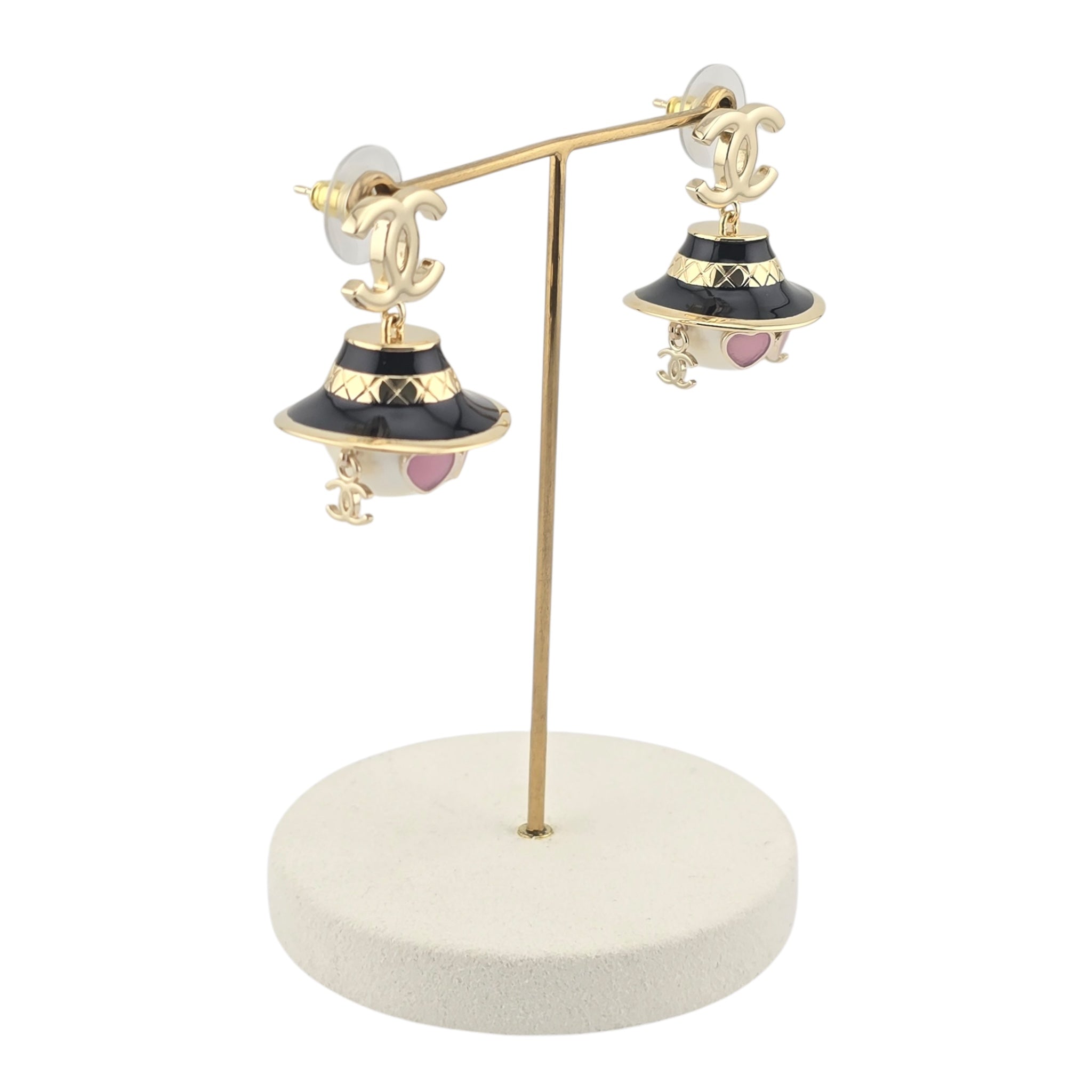 Chanel CC Robot Gabrielle Doll Black Earrings 25B CHANEL