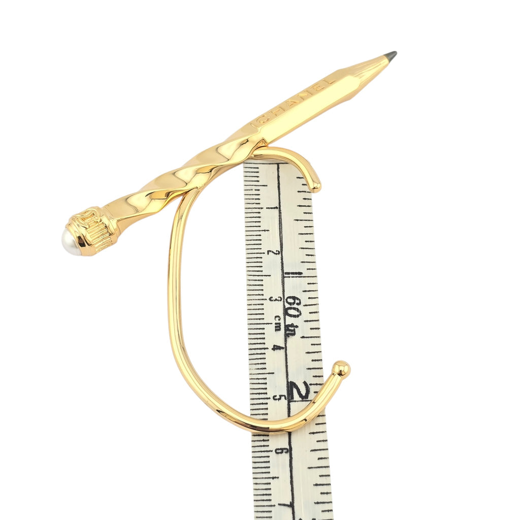 Chanel CC Ear Jewel Cuff Gold Pencil 2025 CHANEL
