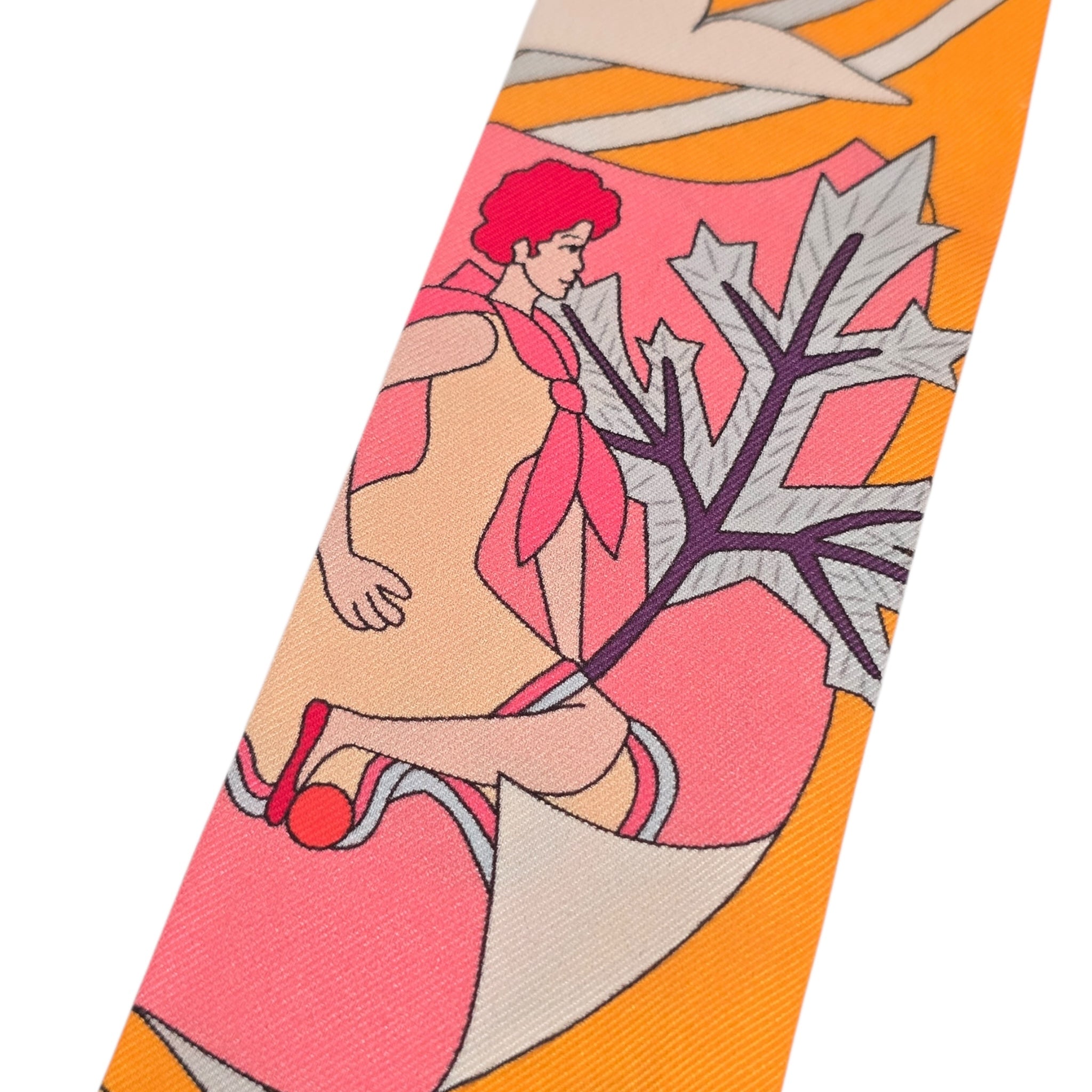 Hermes Silk Twilly Carres Volants Orange Silk HERMES