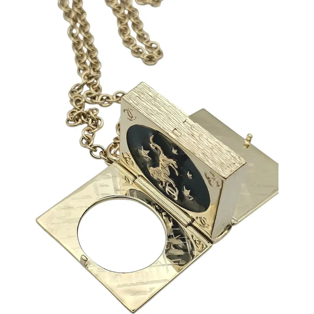 Chanel Enamel Lion Book Locket Pendant Necklace Cruise 2022 CHANEL
