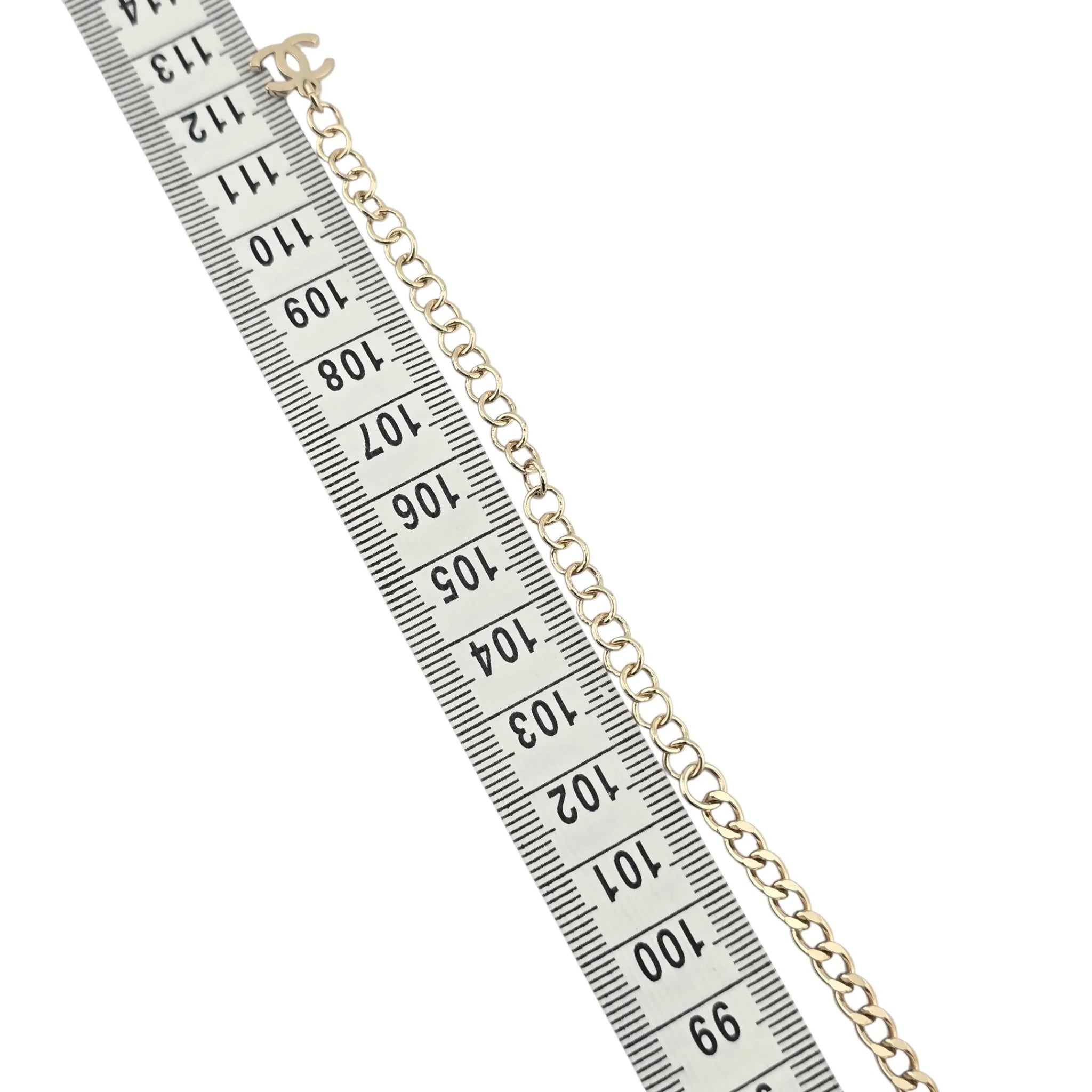 Chanel CC Pearl Gold Long Necklace Black White 2024 CHANEL