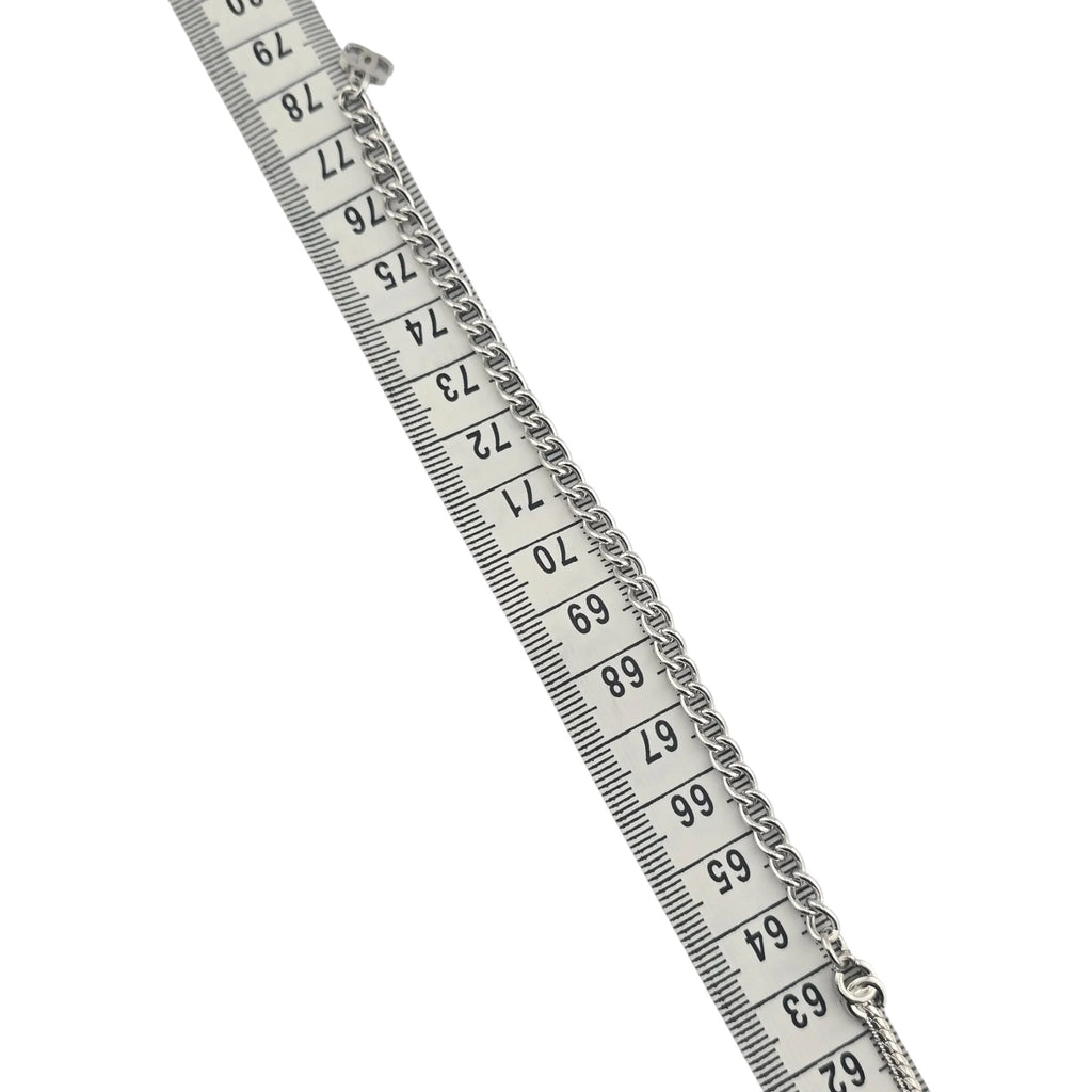 Chanel CC Metal Thin Silver Necklace 2024 CHANEL