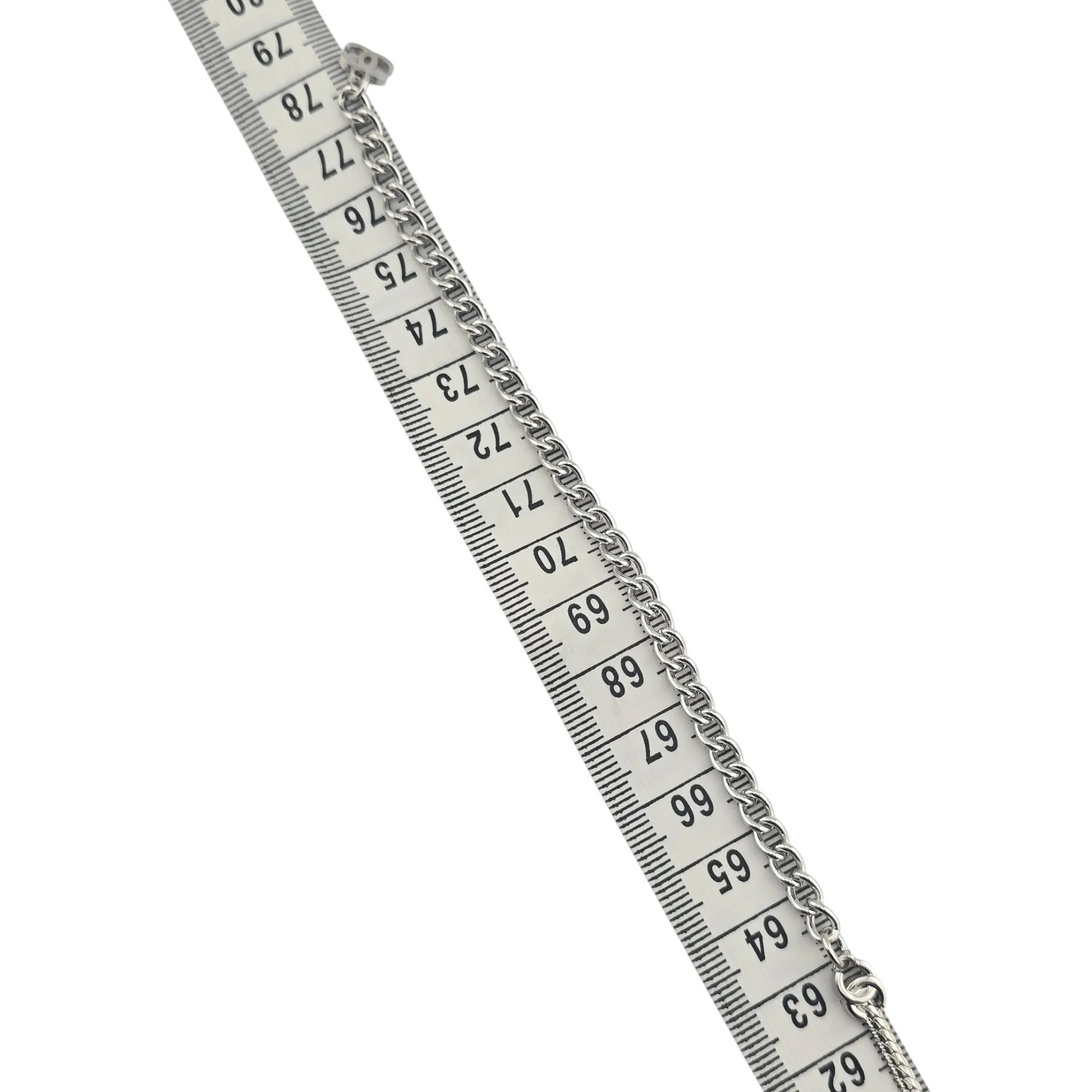Chanel CC Metal Thin Silver Necklace 2024 CHANEL