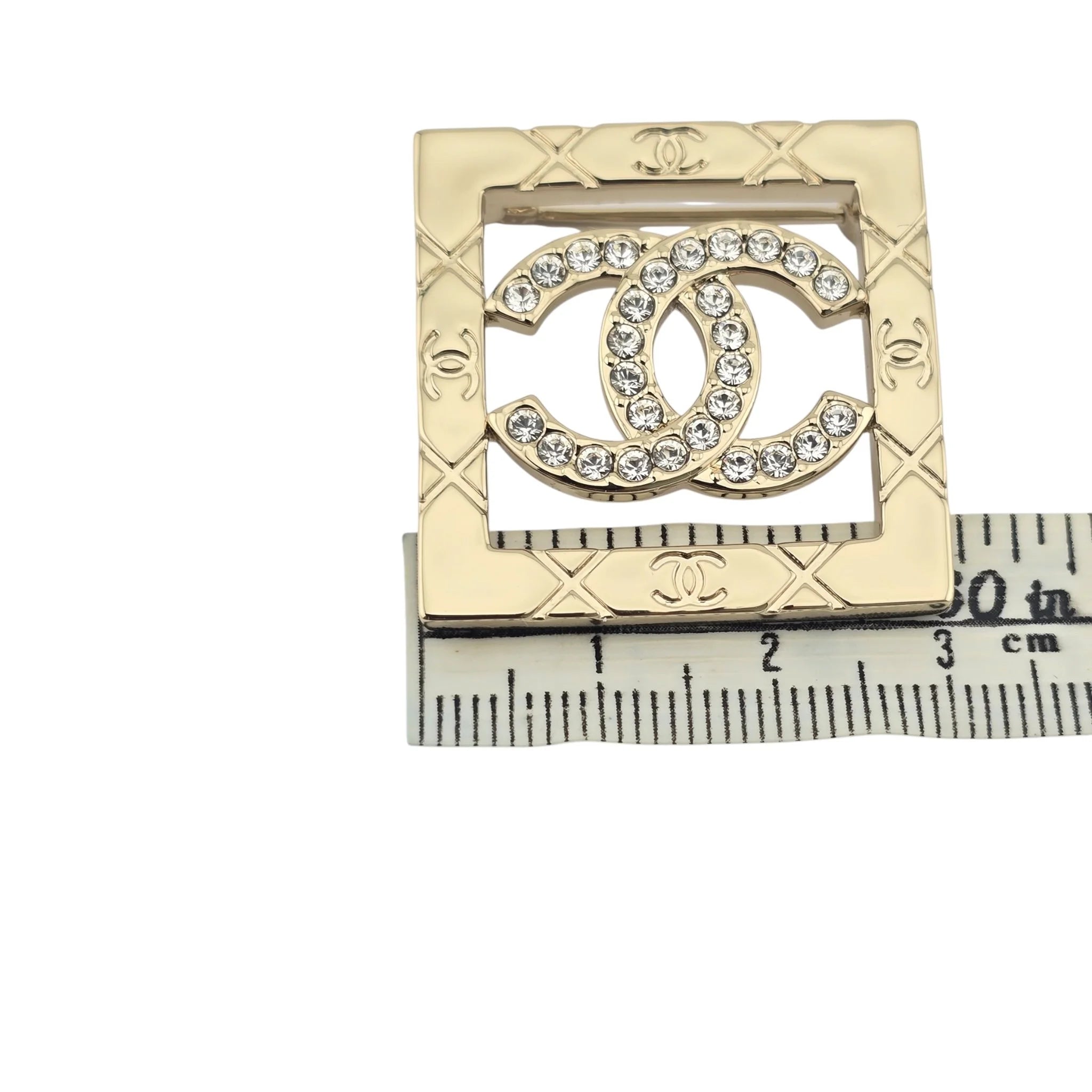 Chanel CC Square Crystal Brooch 2025 CHANEL