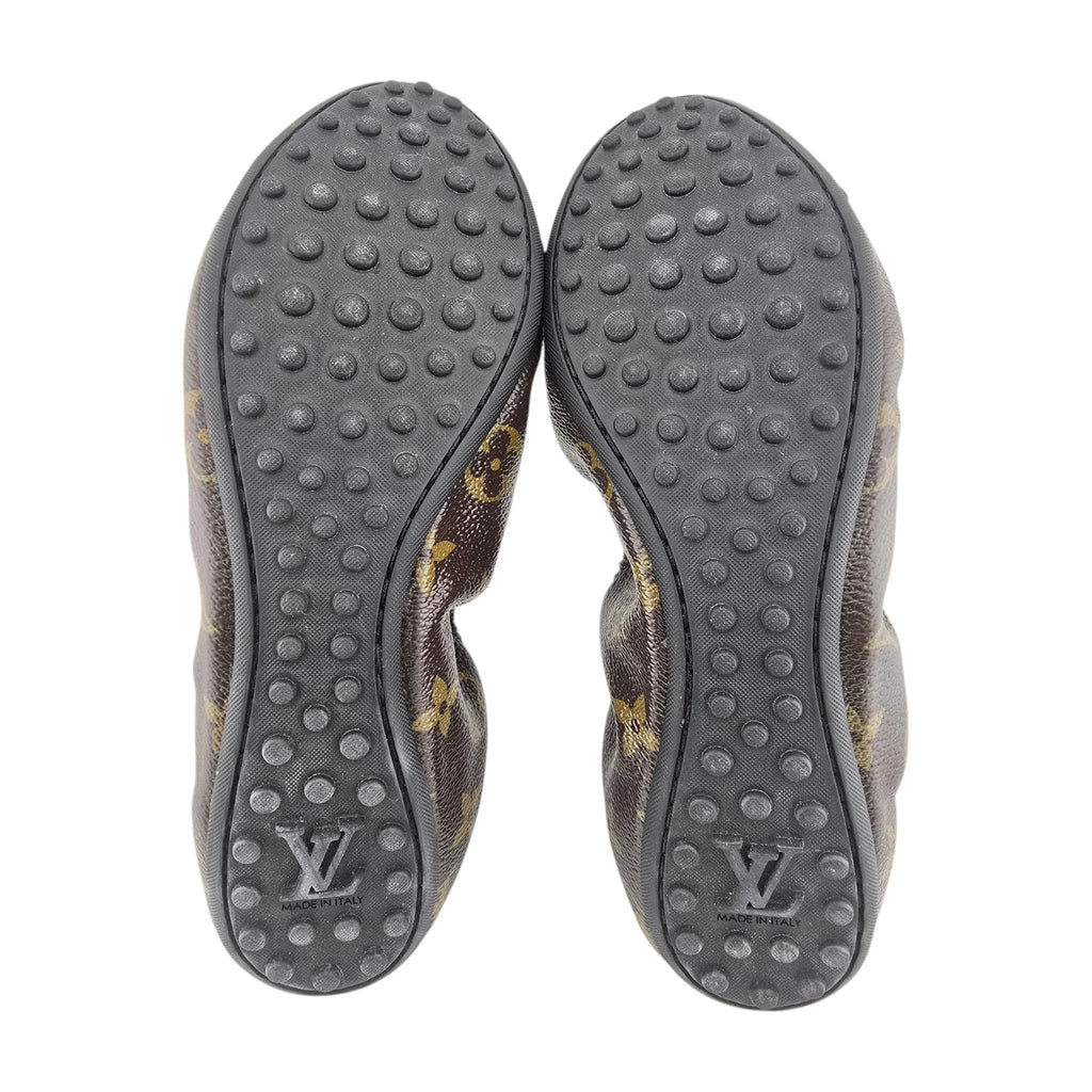 Louis Vuitton LV Brown Canvas Monogram Ballet Flats 39 LOUIS VUITTON
