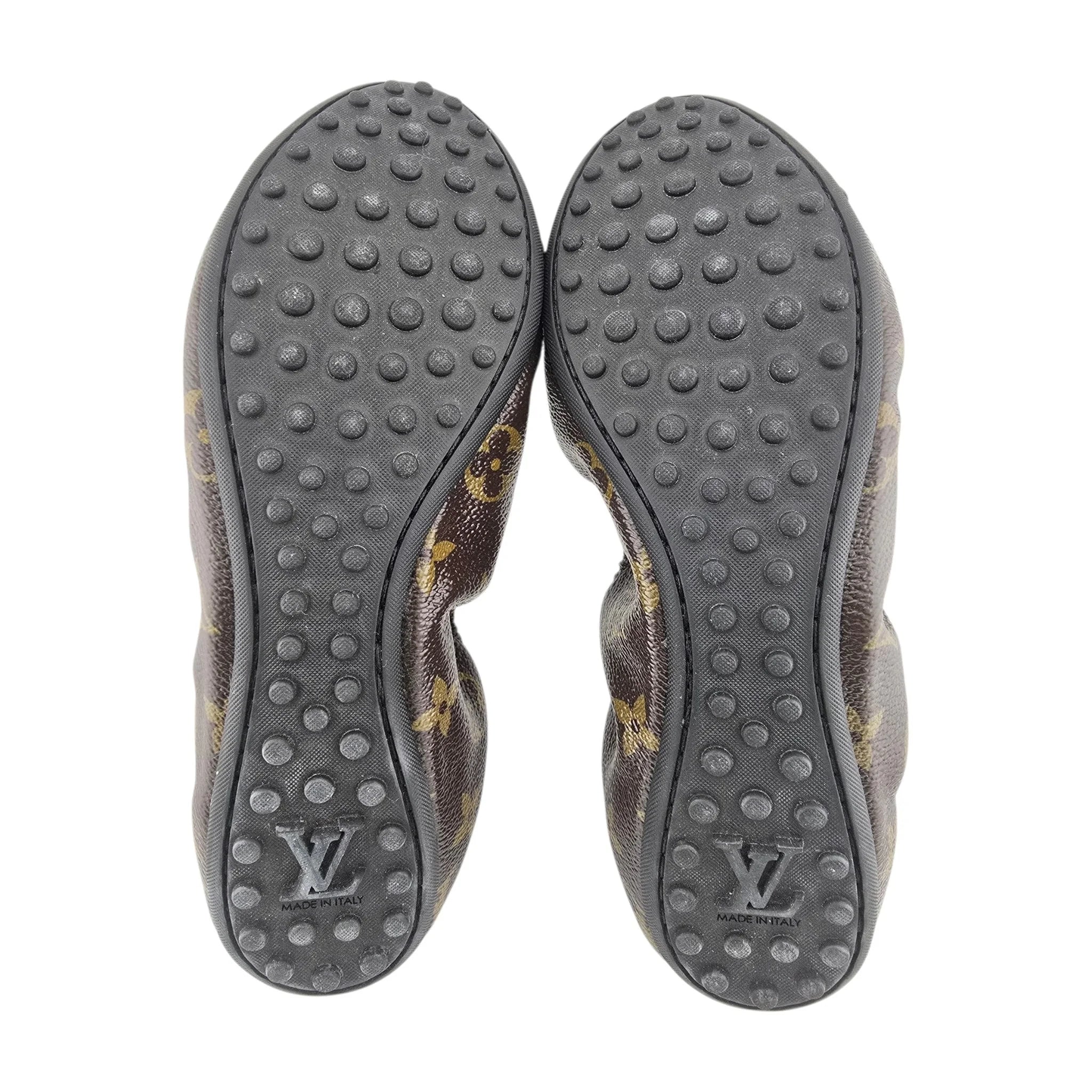 Louis Vuitton LV Brown Canvas Monogram Ballet Flats 39 LOUIS VUITTON
