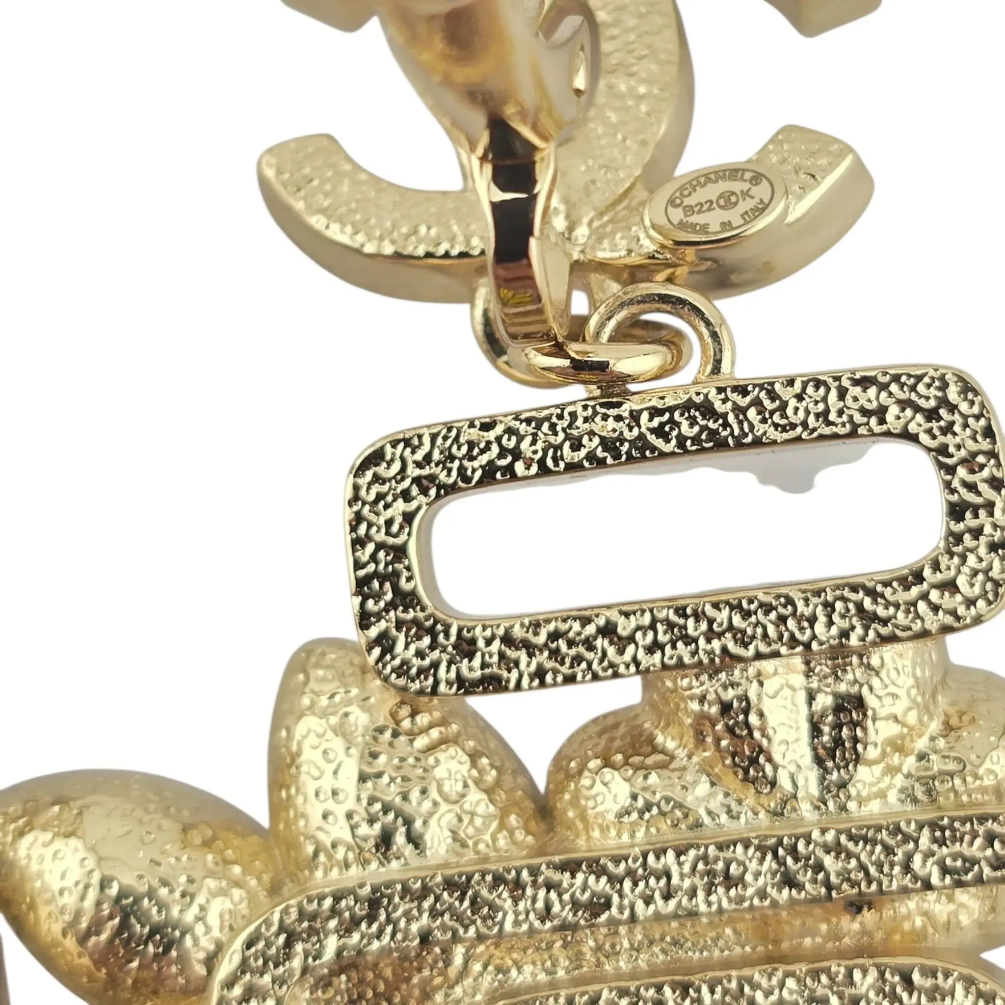 Chanel CC Floral Perfume Bottle Clip-On Earrings 2022 CHANEL