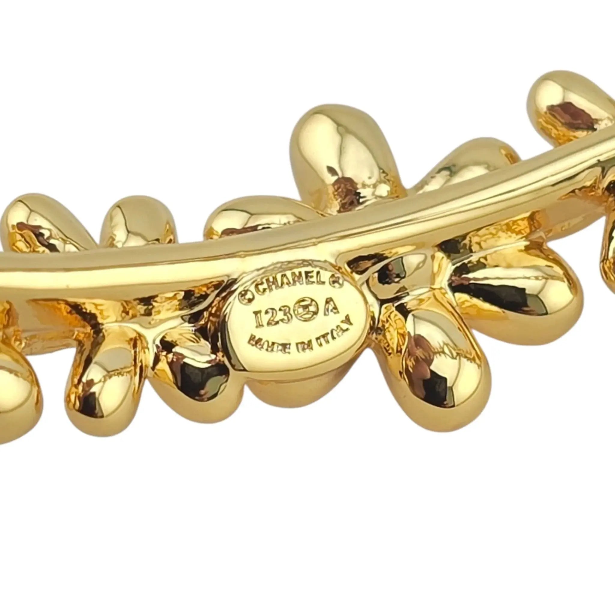 Chanel CC Gold Floral Bangle 2023 CHANEL