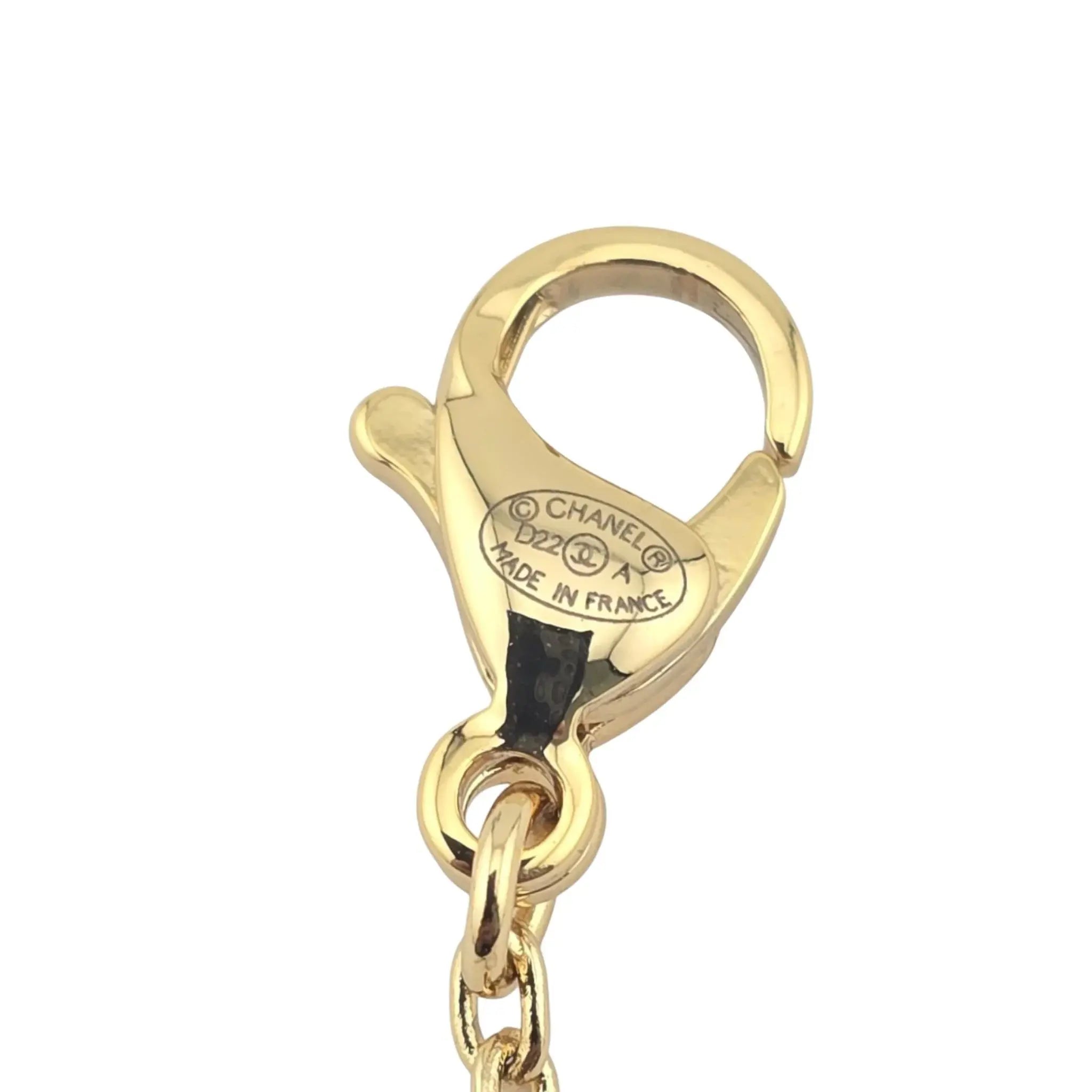 Chanel CC Gold / Black Pendant Necklace 2022 CHANEL