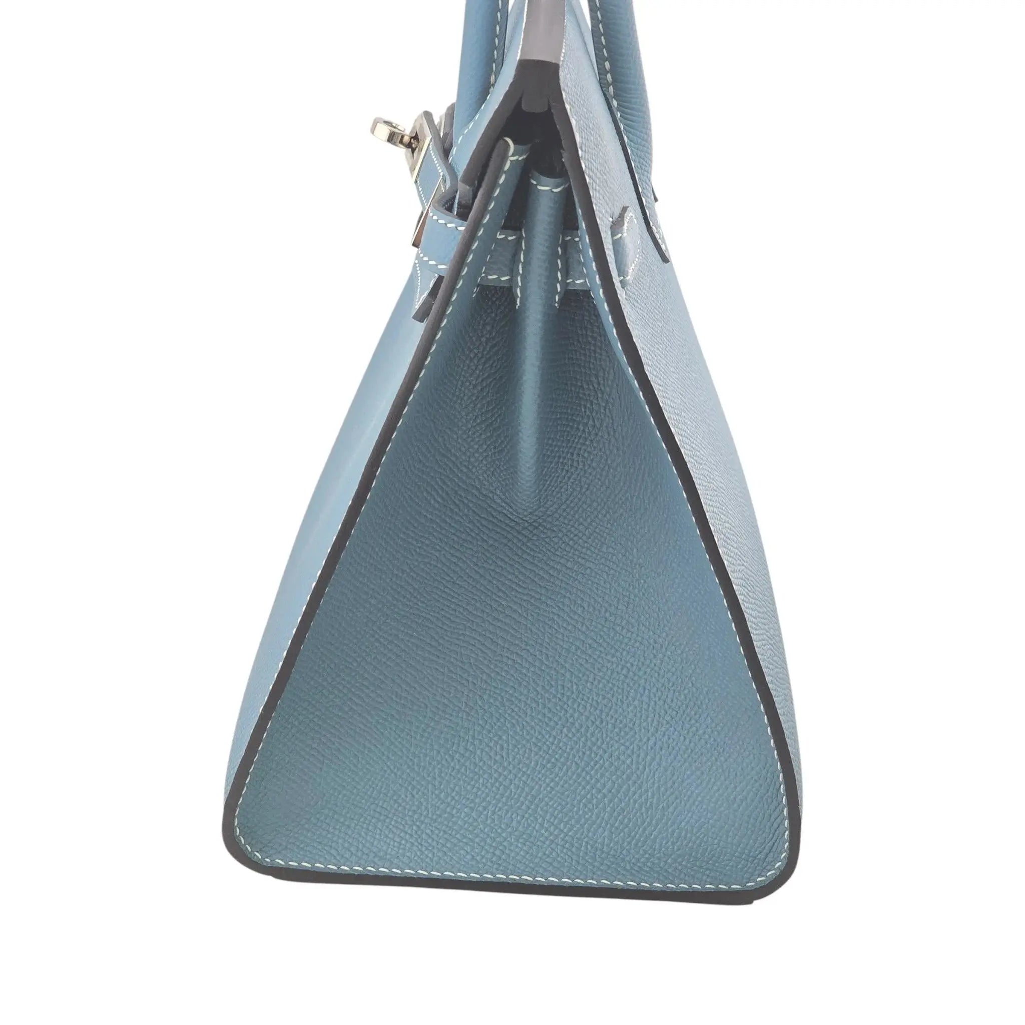 Hermes Birkin 25 Bleu Jean Epsom PHW Bag HERMES