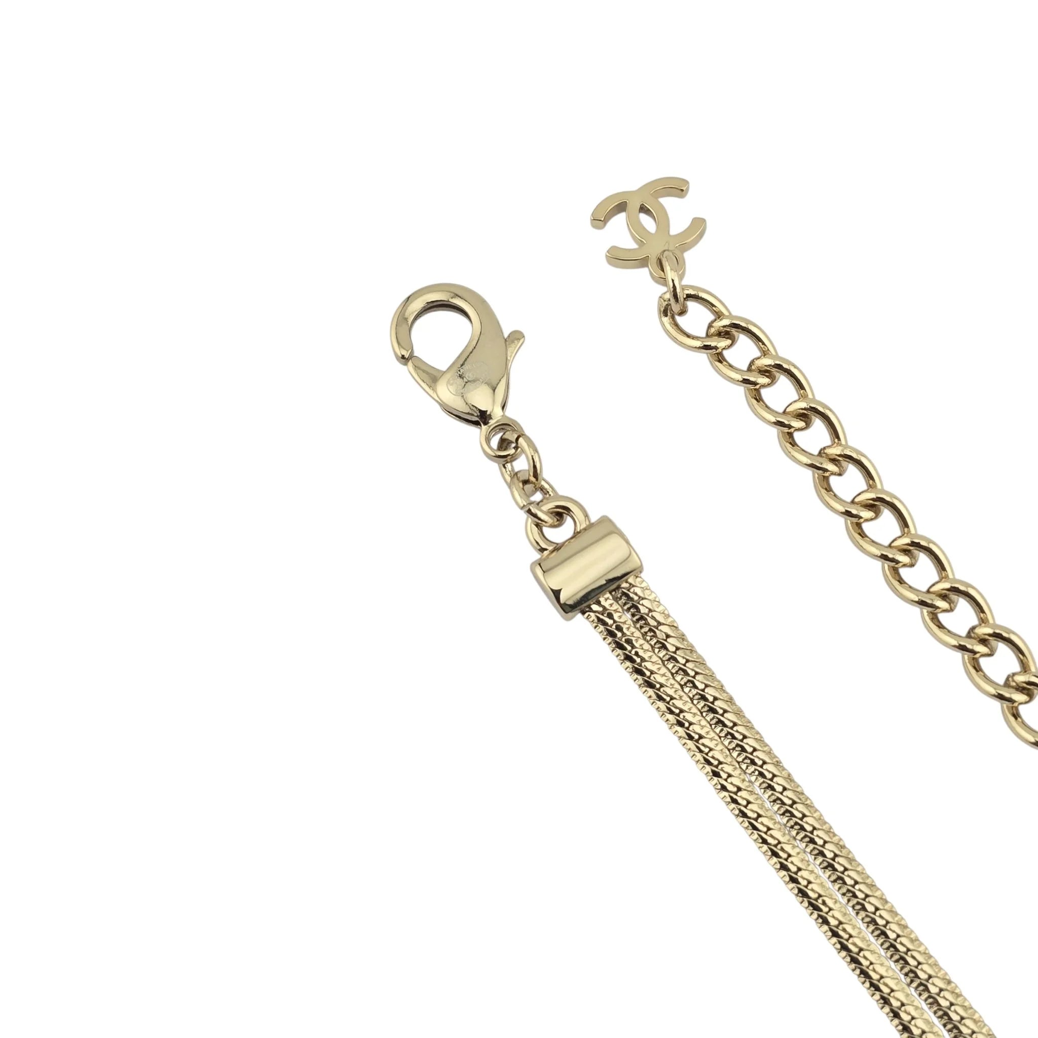 Chanel CC Choker Multi-Strand Gold Necklace 2024 CHANEL