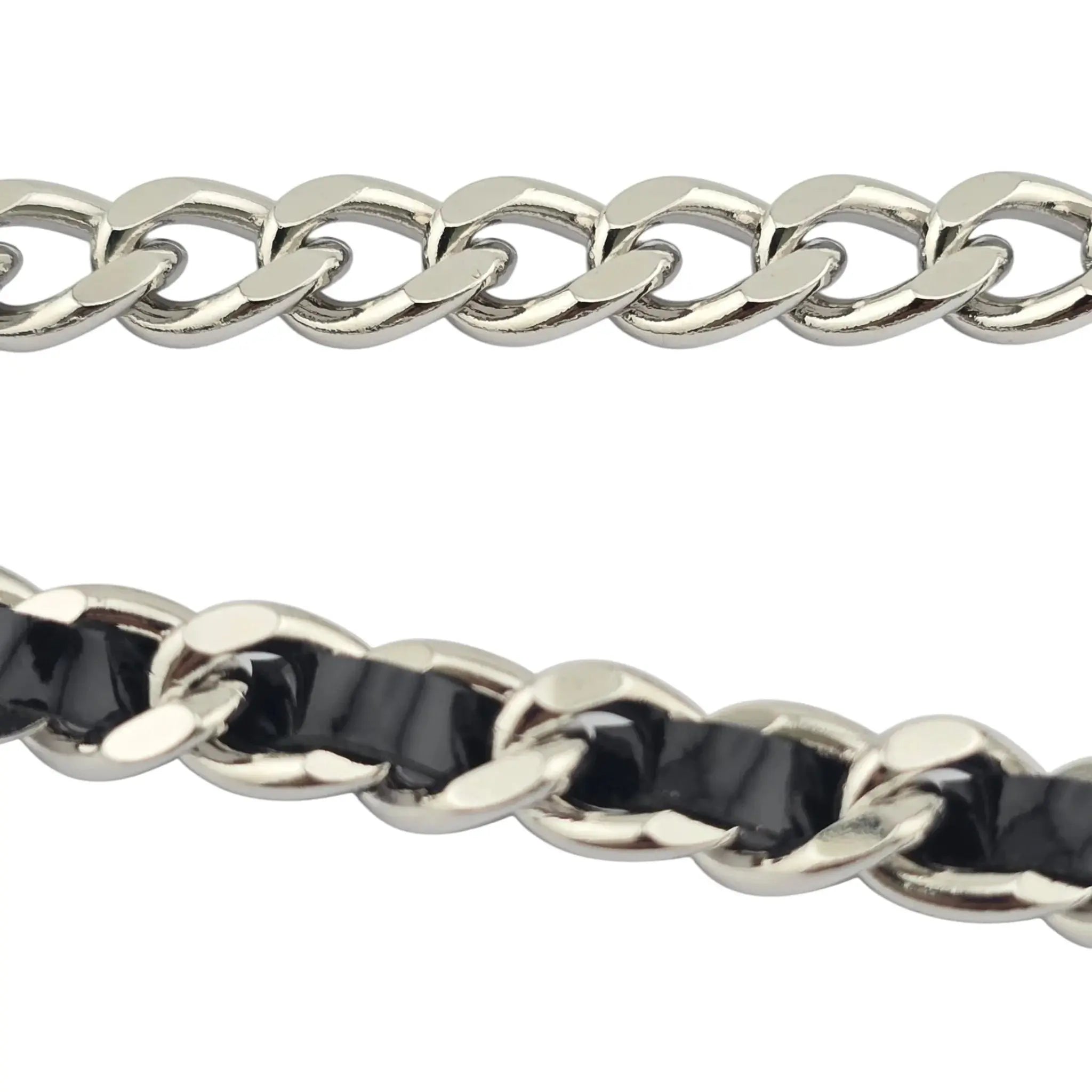 Chanel CC Black Silver Lambskin Necklace 2025 CHANEL