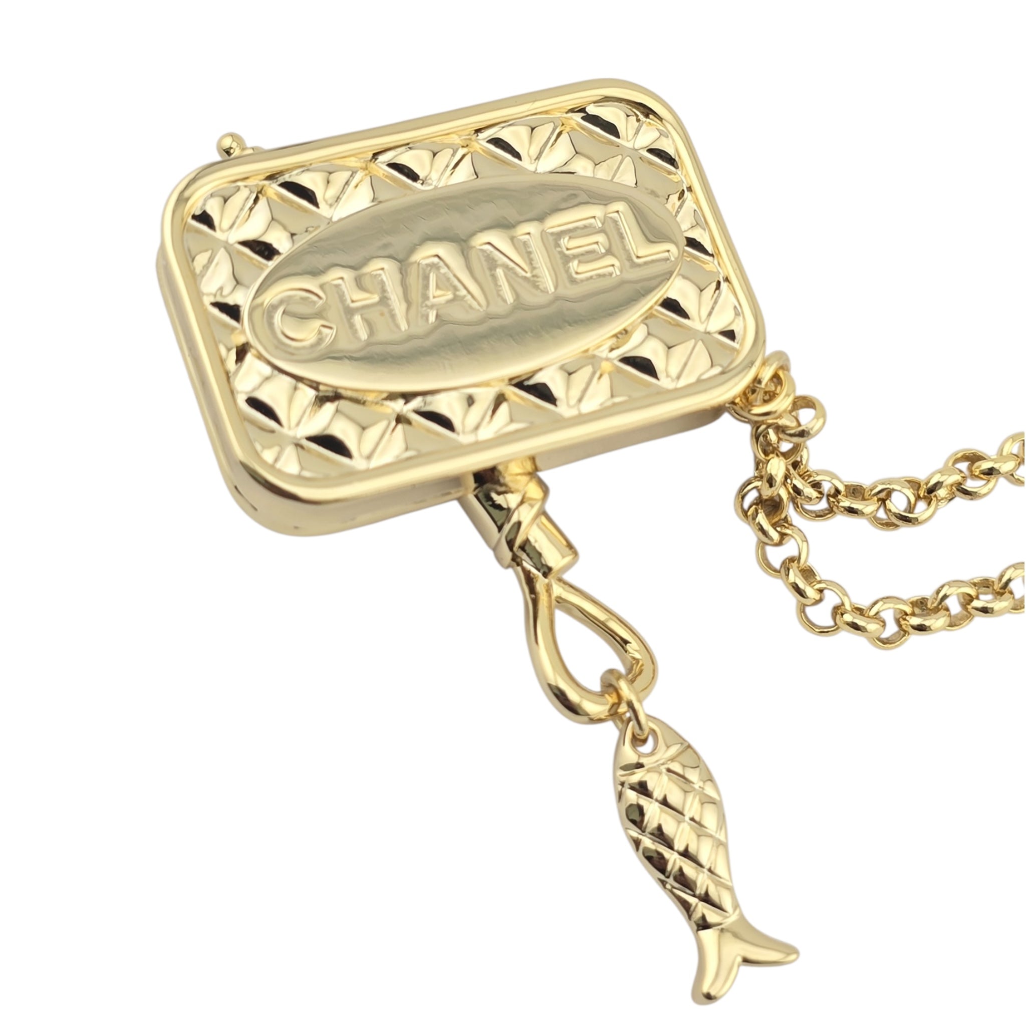 Chanel CC Gold Faux Pearl Tin Necklace 2025 CHANEL