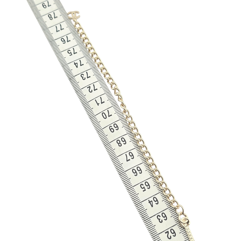 Chanel CC Metal Thin Gold Necklace 2024 CHANEL