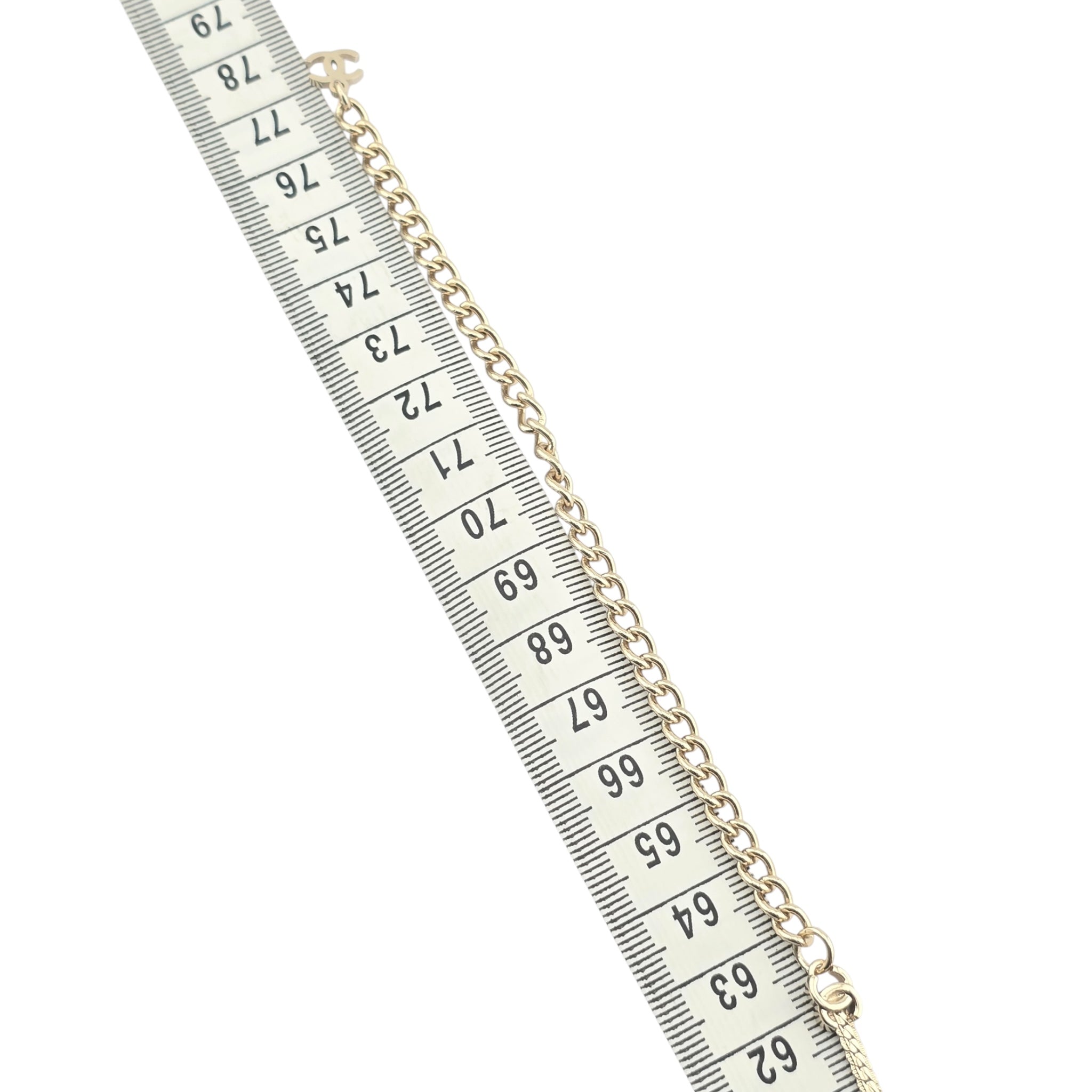 Chanel CC Metal Thin Gold Necklace 2024 CHANEL