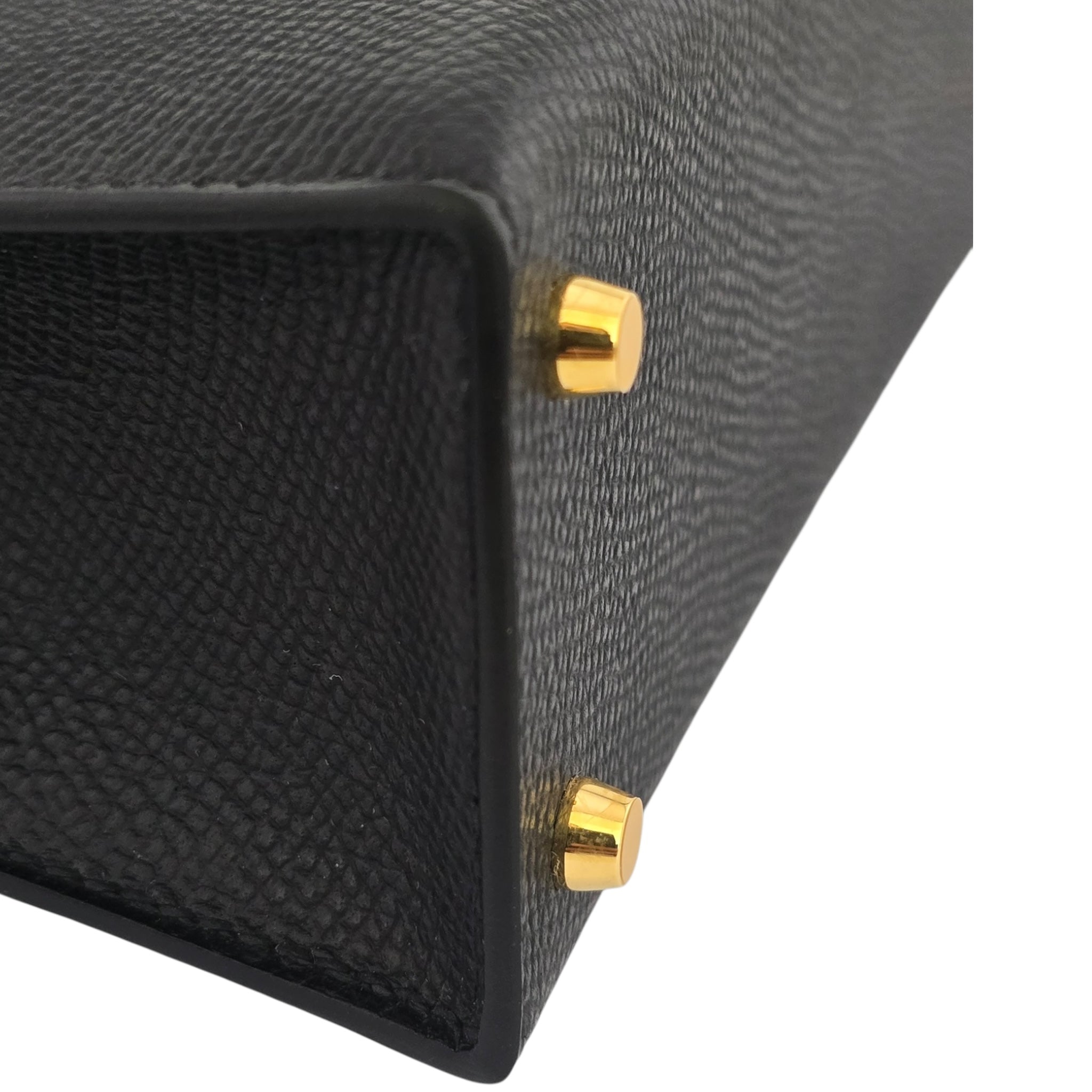 Hermes Mini Kelly II Epsom Noir Gold Hardware Bag HERMES