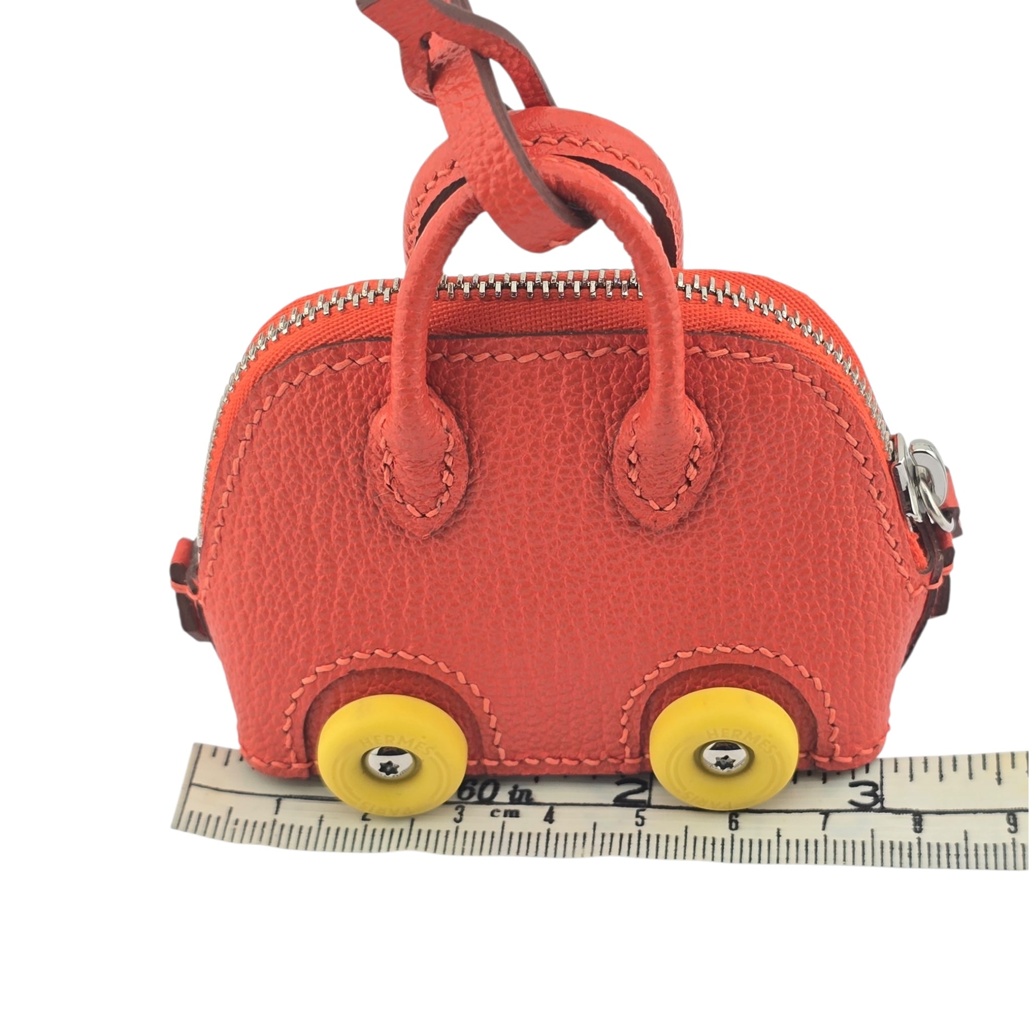Hermes Bolide On Wheels Bag Charm Orange