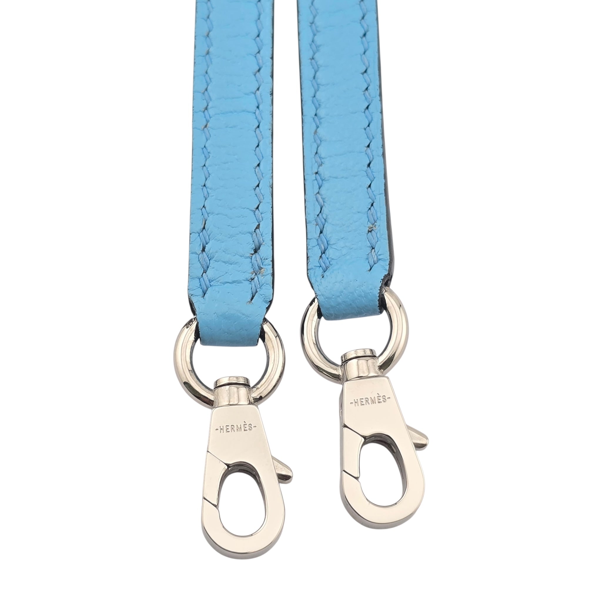 Hermes Mini Kelly II Bleu Celeste Chevre Palladium Hardware Bag