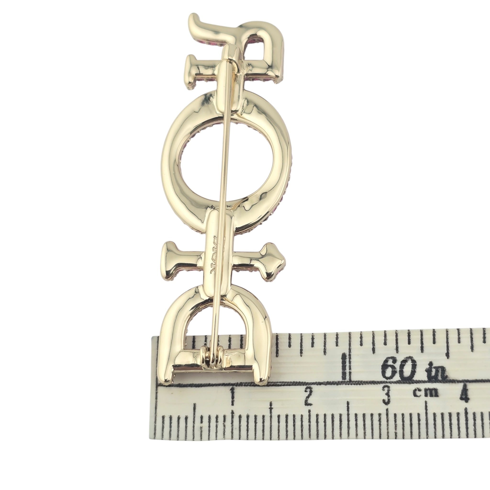 Christian Dior Miss Dior Pink Crystal Brooch 