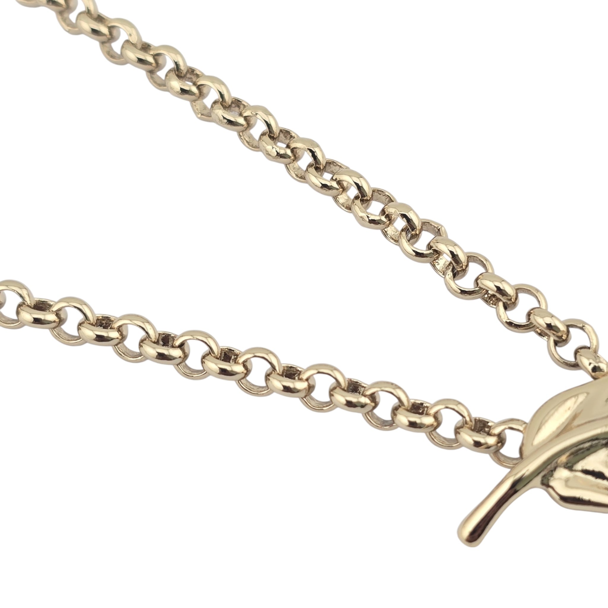Chanel CC Gold Leaf Necklace 2025