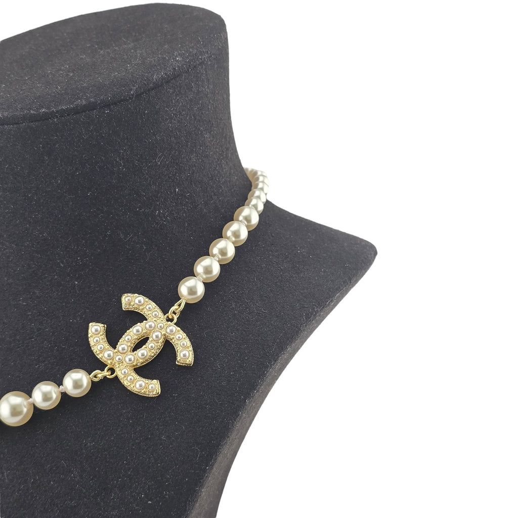 Chanel CC Faux Pearl 100 Anniversary Necklace 2021 CHANEL