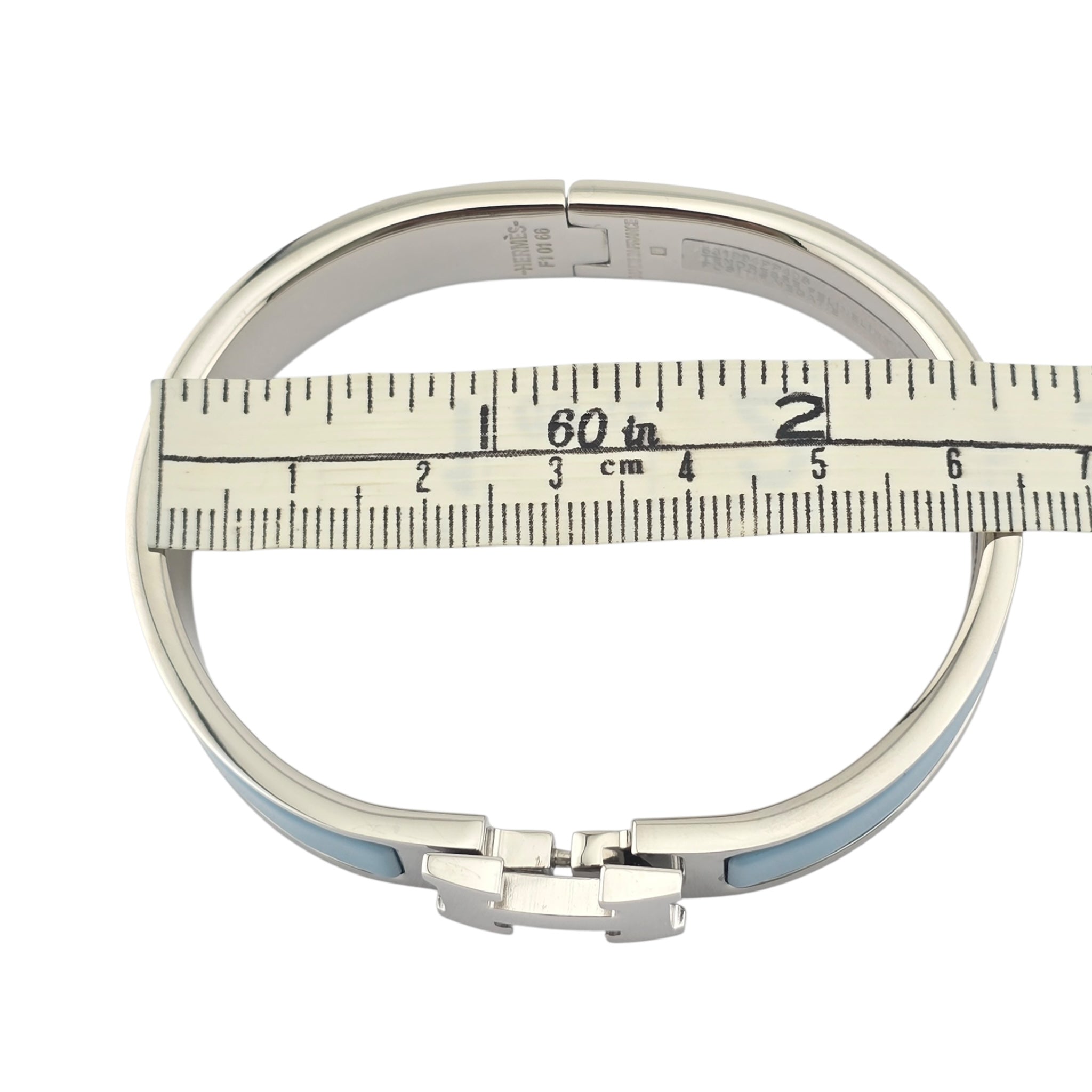 Hermes Clic H Bracelet Baby Blue Palladium GM