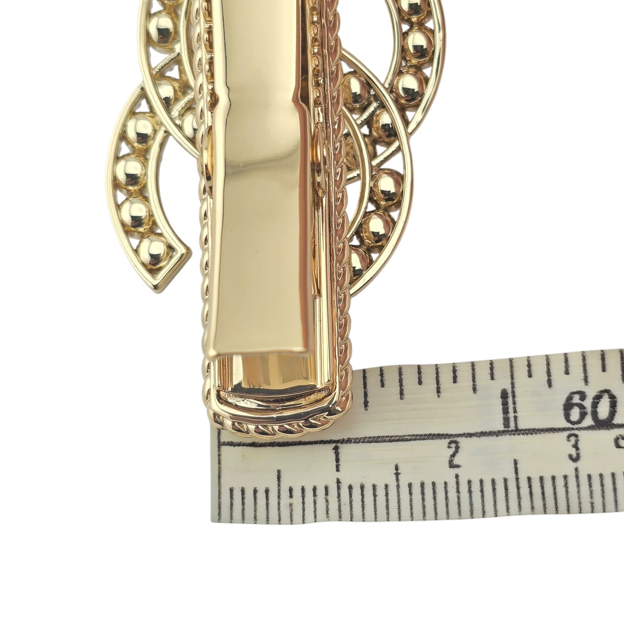 Chanel CC Faux Pearl and Diamante Hair Barrette 2022