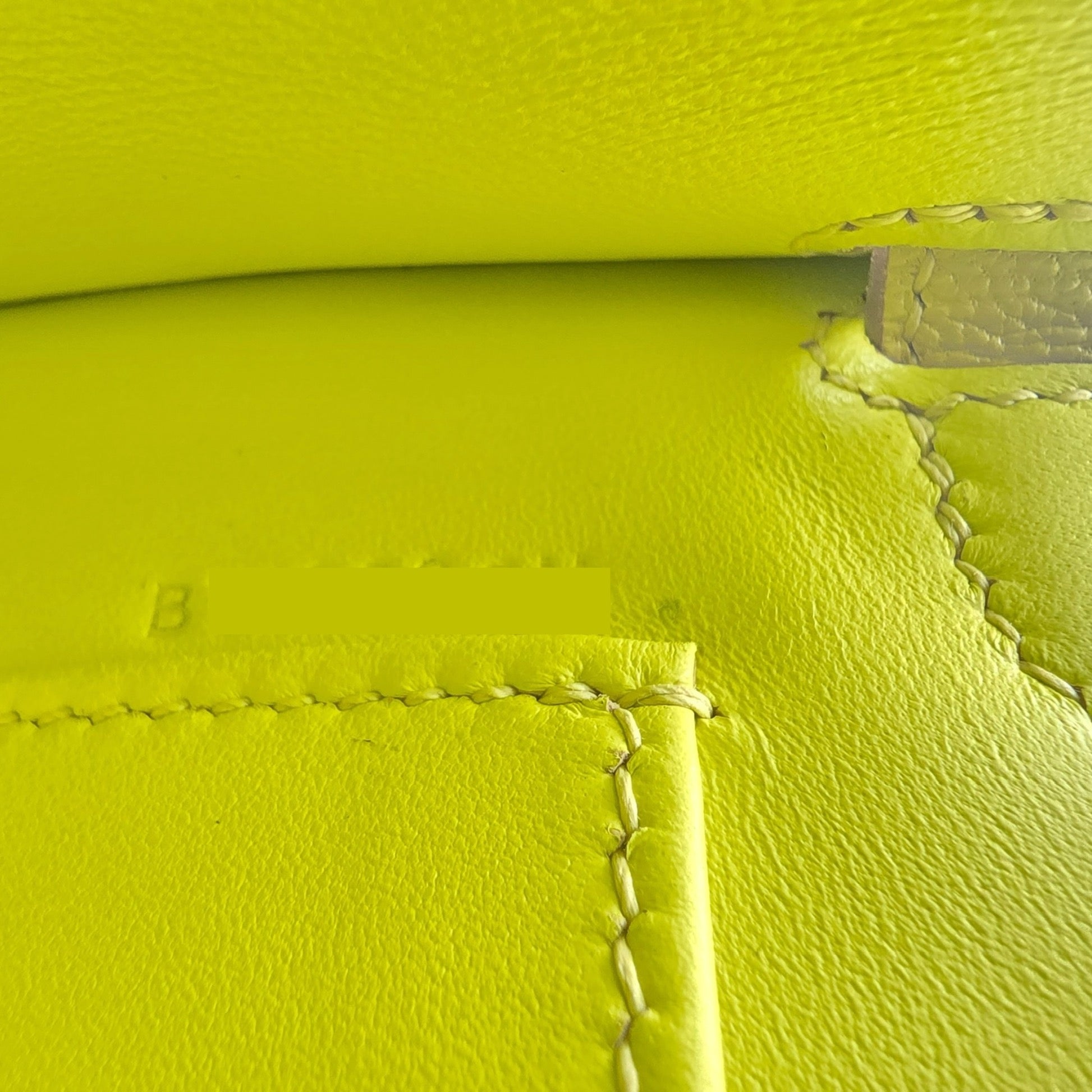 Hermes Mini Kelly II Chèvre Lime Palladium Hardware Bag