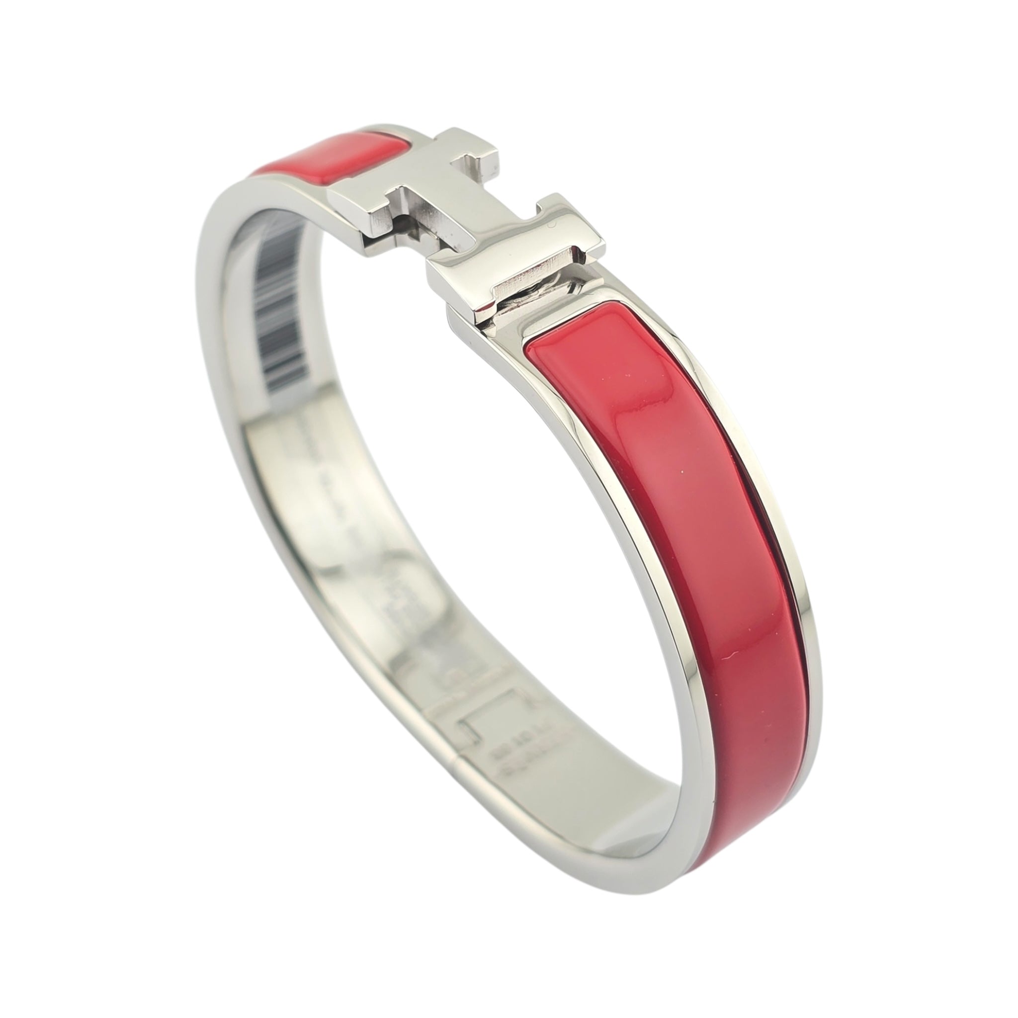 Hermes Clic H Bracelet Red Palladium GM