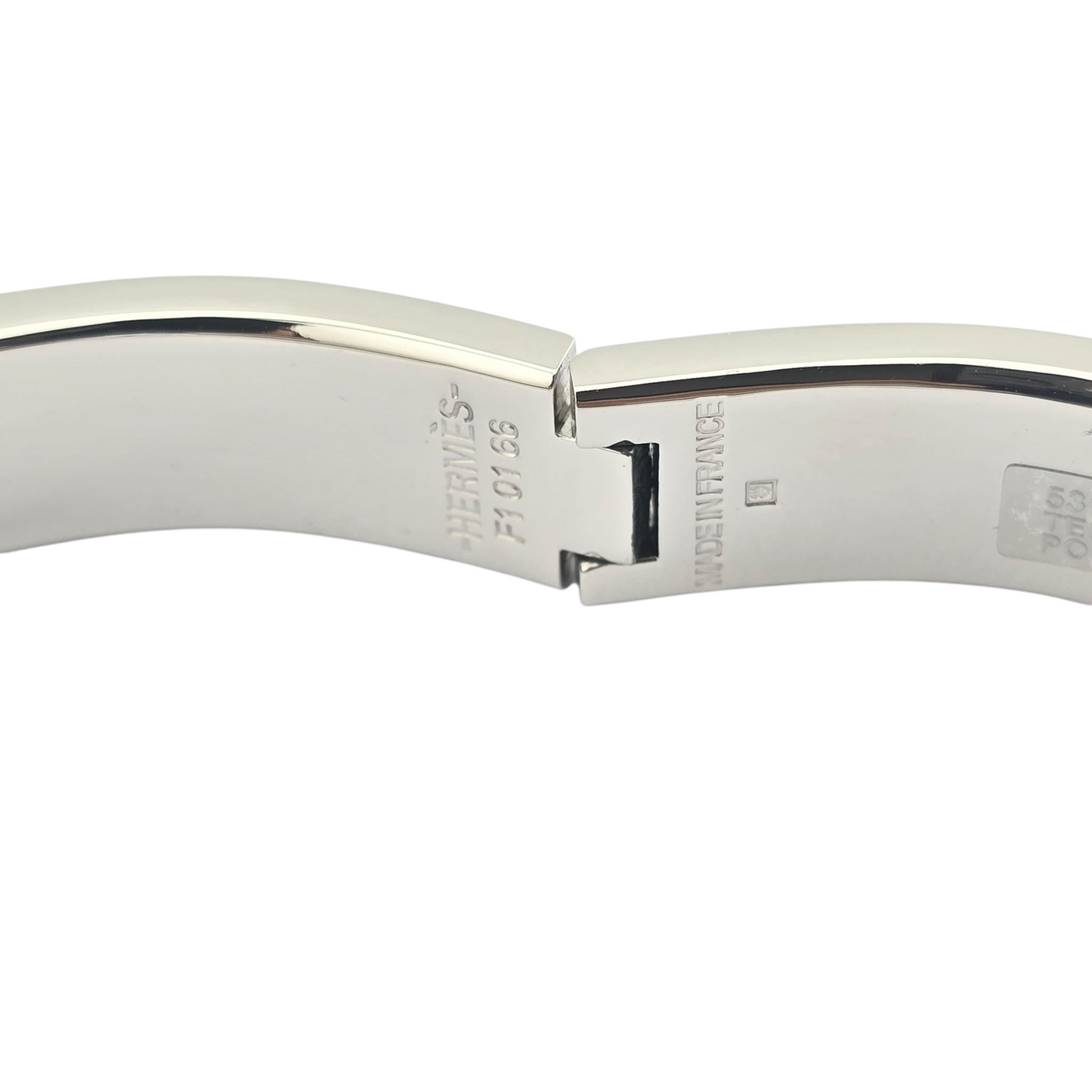 Hermes Clic H Bracelet Navy Blue Palladium GM