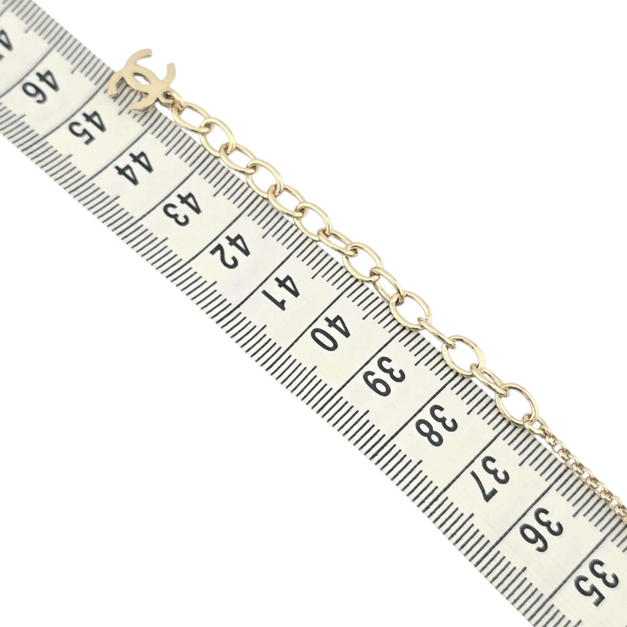 Chanel CC Gold Leaf Faux Pearls Necklace 2025