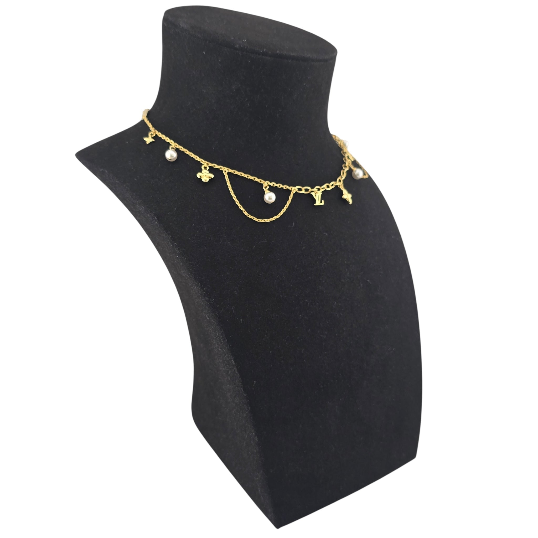 Louis Vuitton LV Blooming Pearls Gold  Necklace