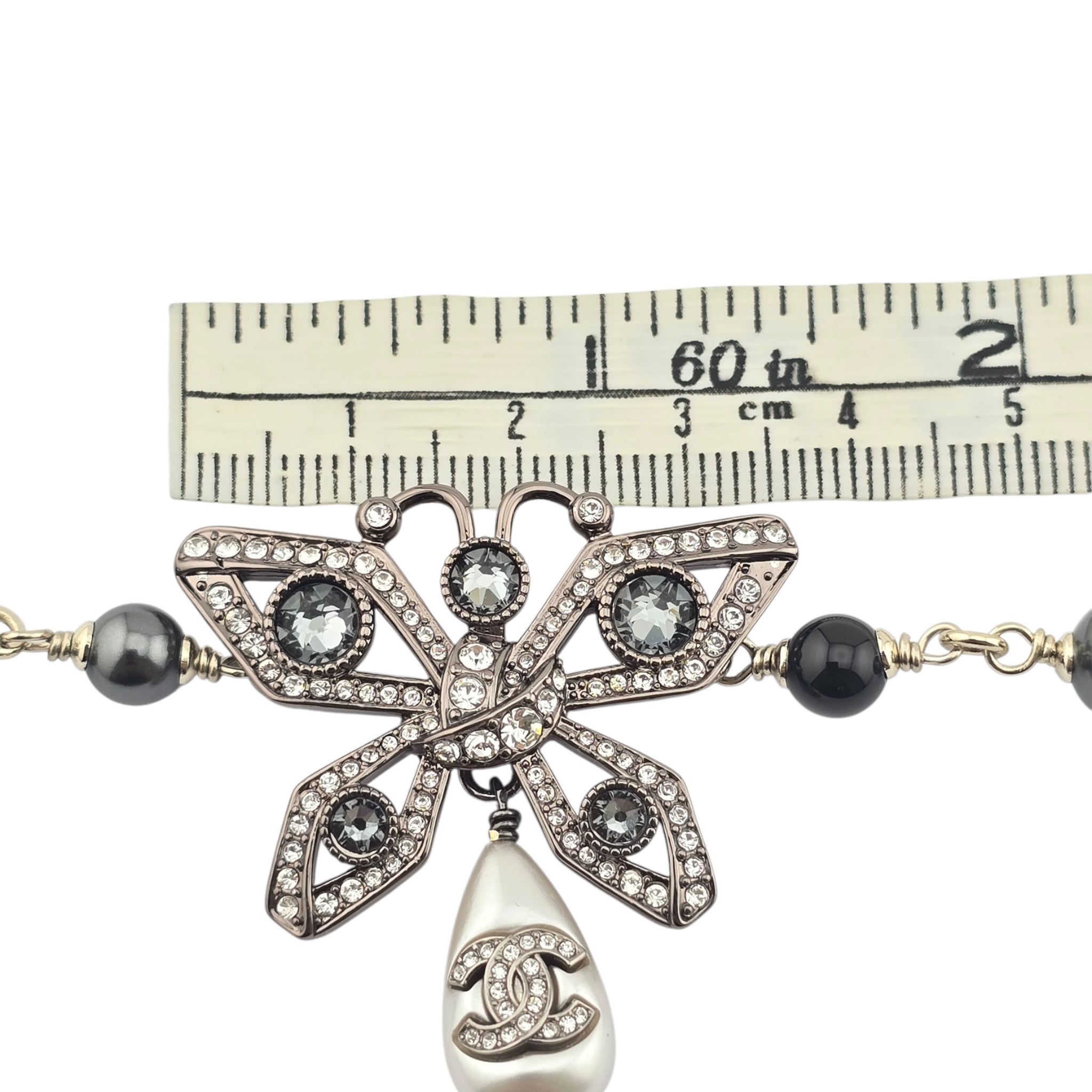 Chanel CC Butterfly Ruthenium Gold Bracelet B25