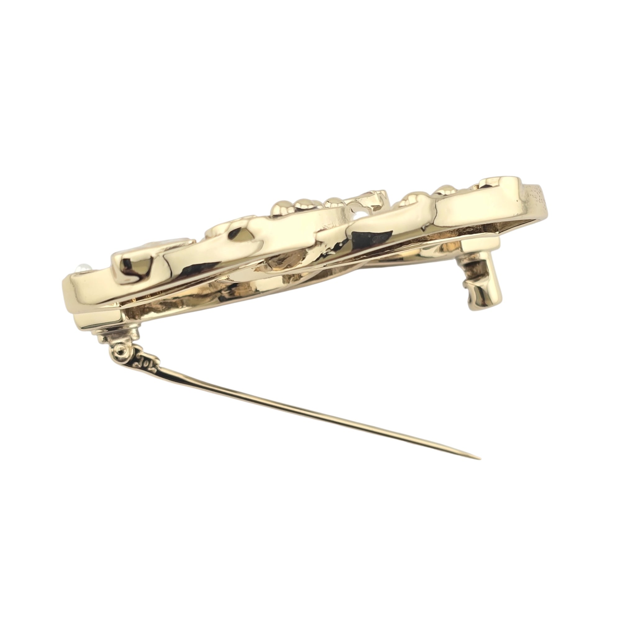 Chanel CC Black Gold Enamel Brooch 2024