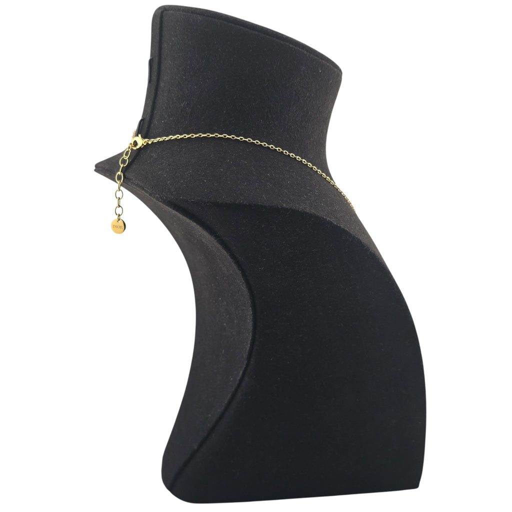 Christian Dior Dio(r)evolution Necklace Gold-Finish Metal and White Crystals DIOR